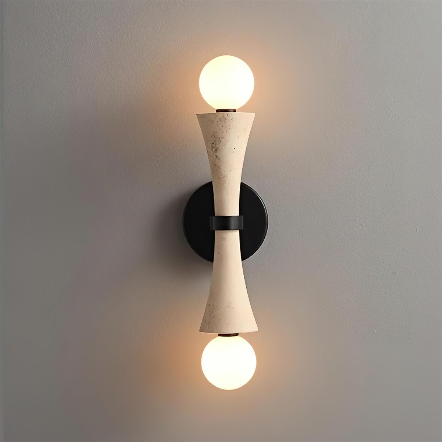 Katia Wall Lamp Travertine Hourglass - Letslighting