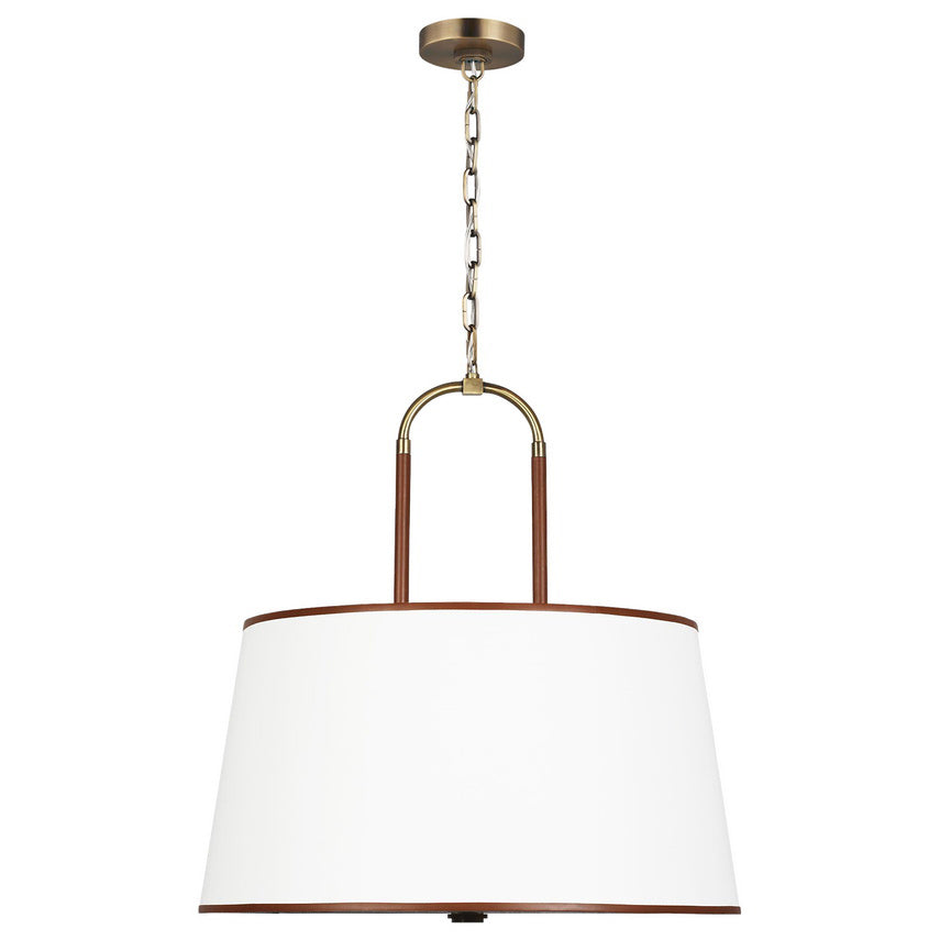 Aurzorora Vintage Industrial Brass Fabric Pendant Lamp - Letslighting