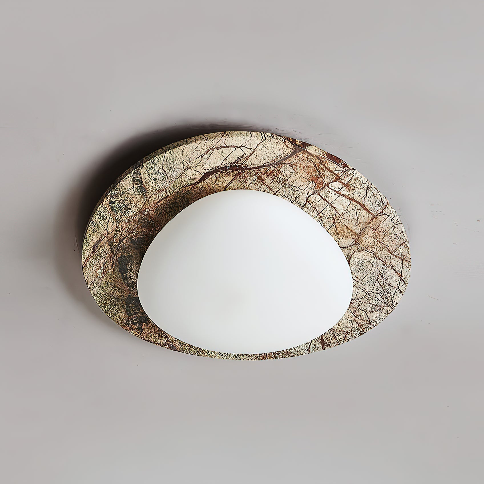 Cishaora Modern Minimalist White Marble Ceiling Lamp - Letslighting