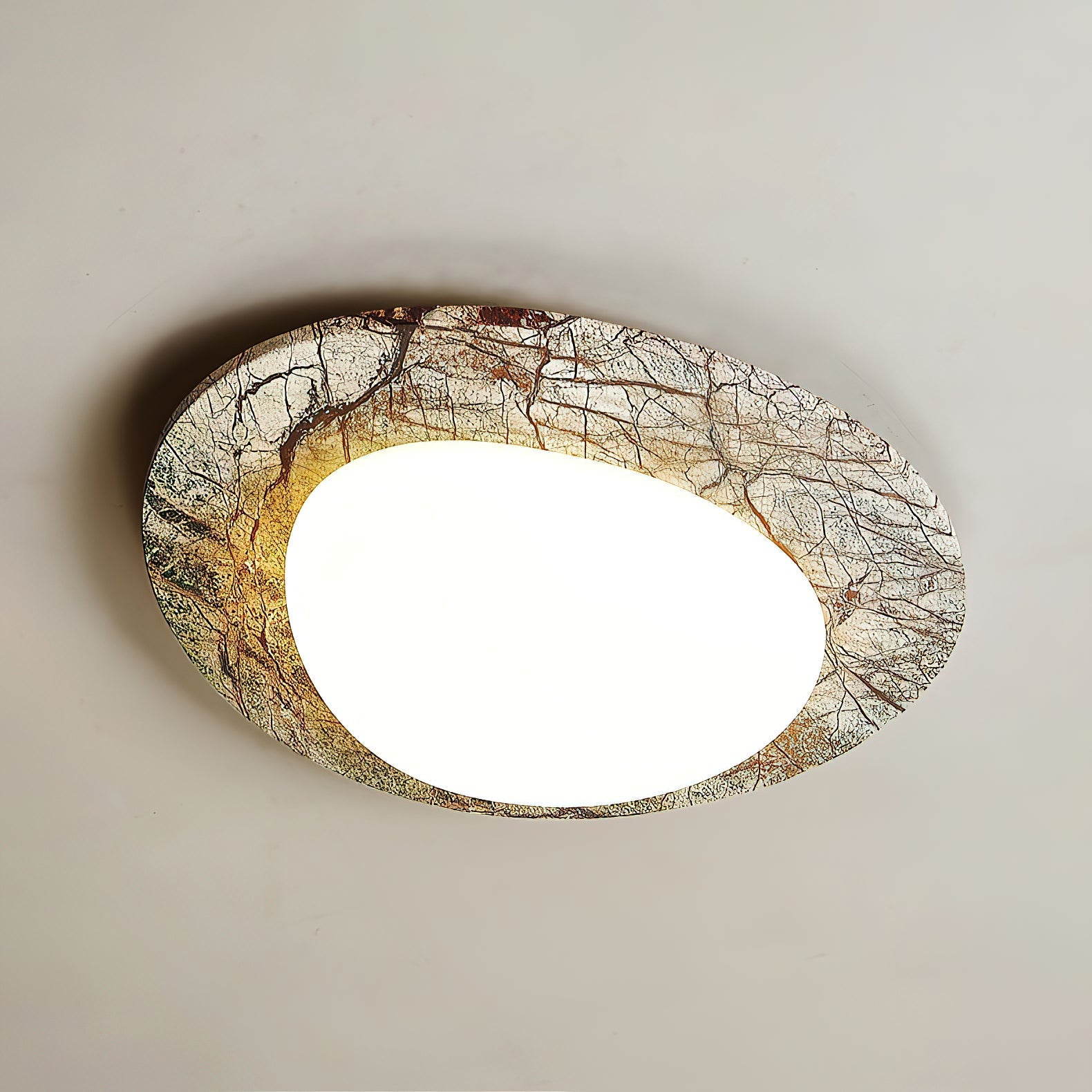 Cishaora Modern Minimalist White Marble Ceiling Lamp - Letslighting