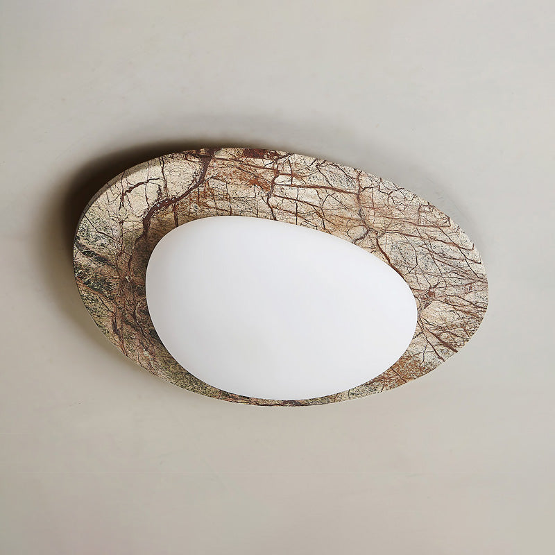 Cishaora Modern Minimalist White Marble Ceiling Lamp - Letslighting