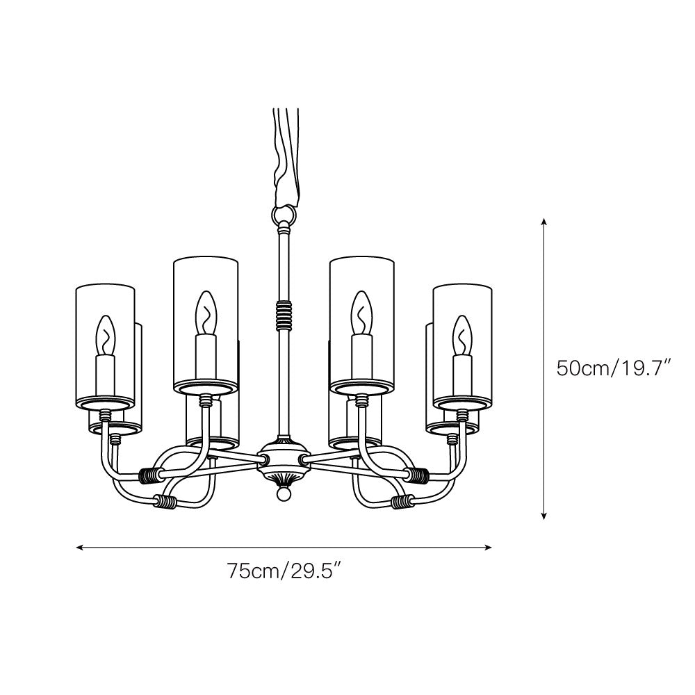 Araeos Postmodern Luxury Brass Glass Chandelier - Letslighting