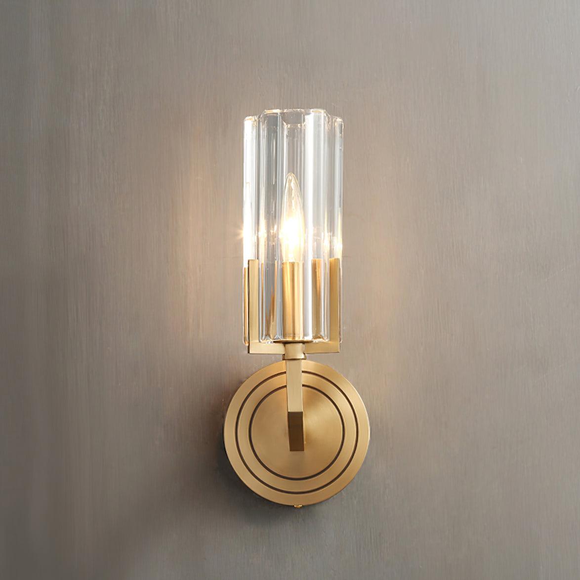 Aqua Premium Elegance Brass Glass Wall Lamp - Letslighting