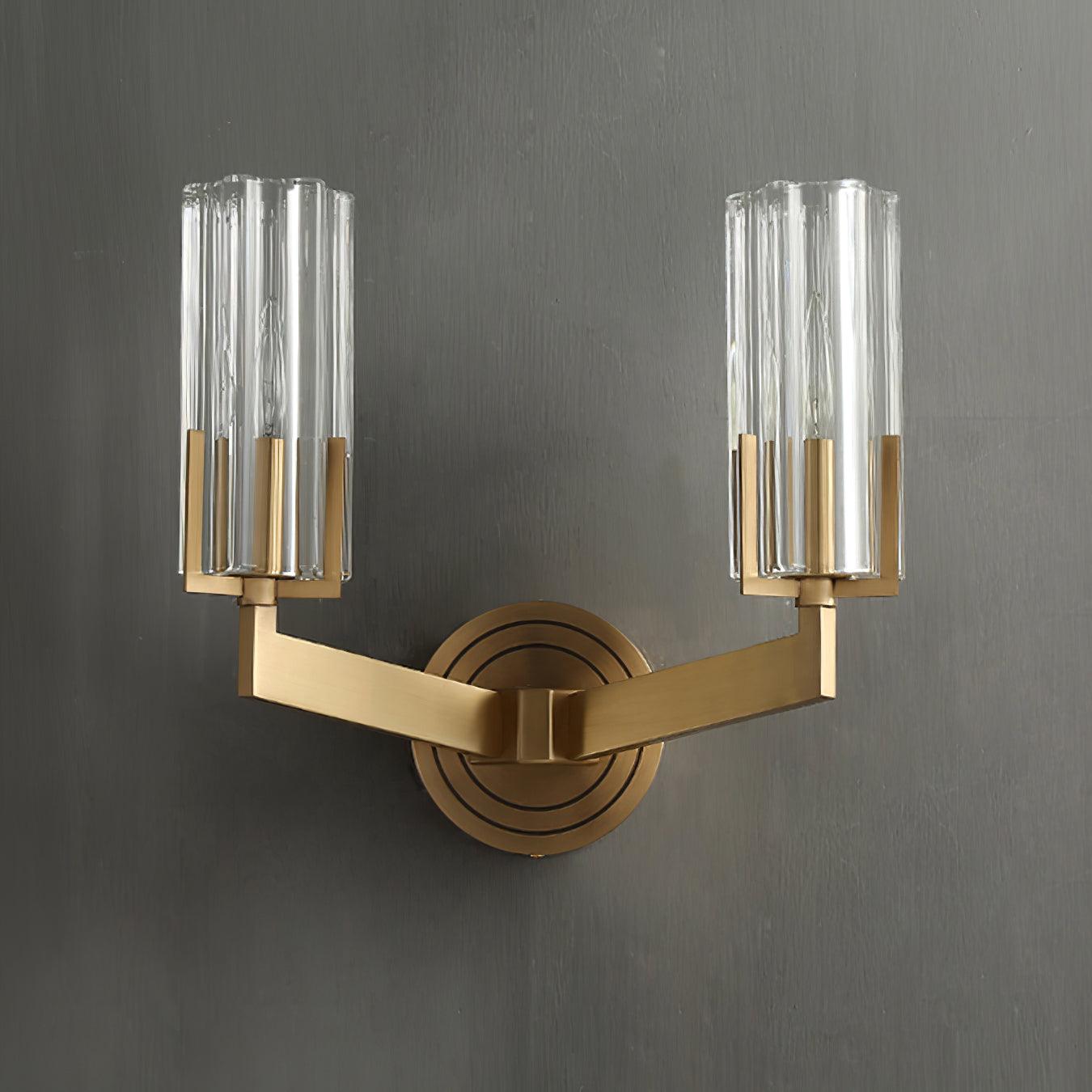 Aqua Premium Elegance Brass Glass Wall Lamp - Letslighting