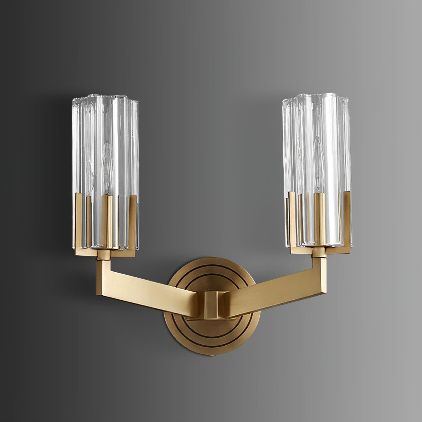 Aqua Premium Elegance Brass Glass Wall Lamp - Letslighting