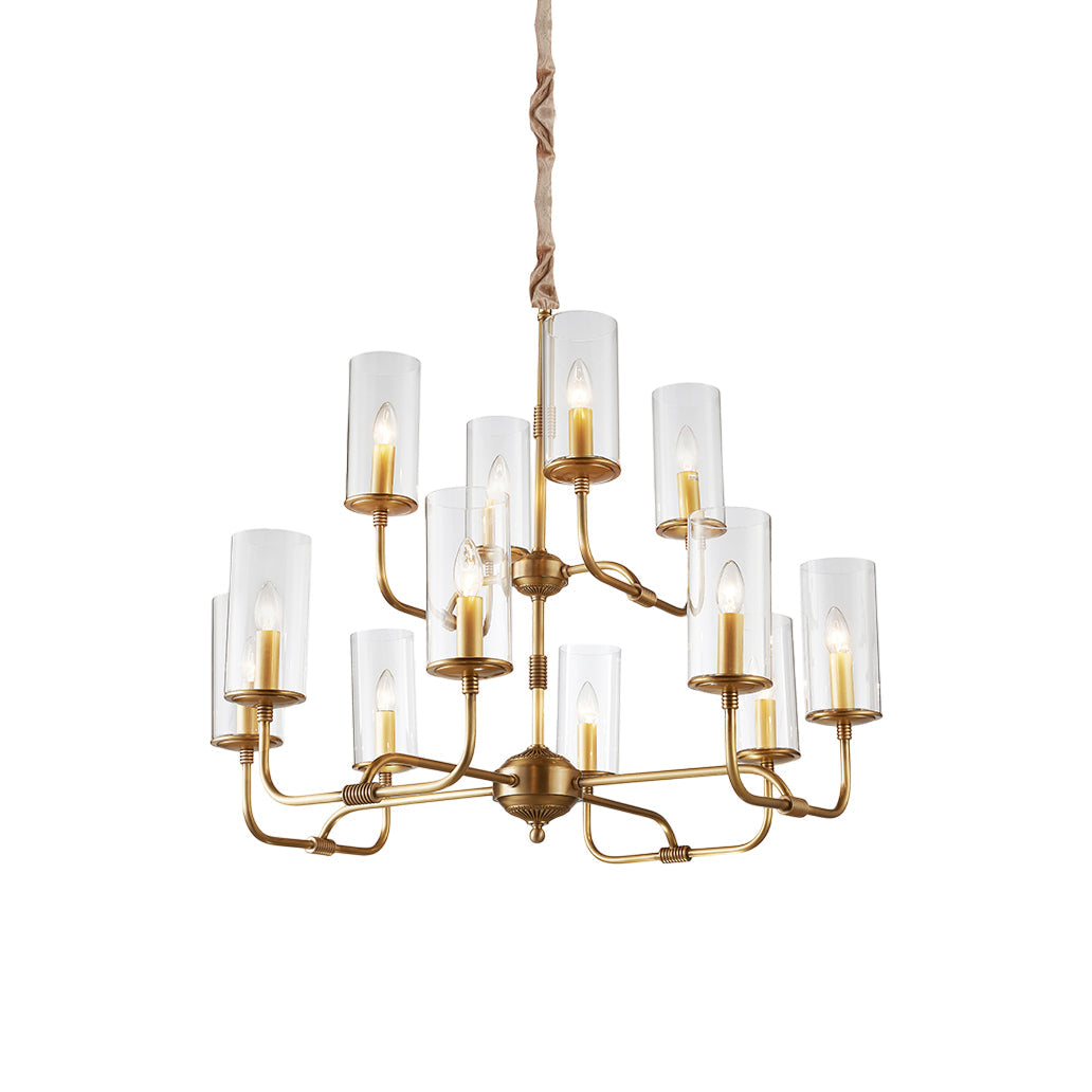 Araeos Postmodern Luxury Brass Glass Chandelier - Letslighting
