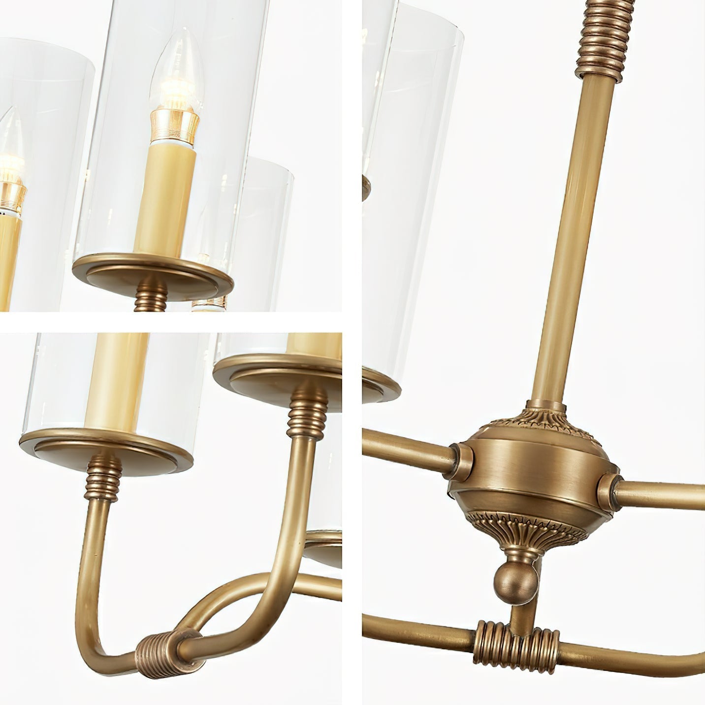 Araeos Postmodern Luxury Brass Glass Chandelier - Letslighting