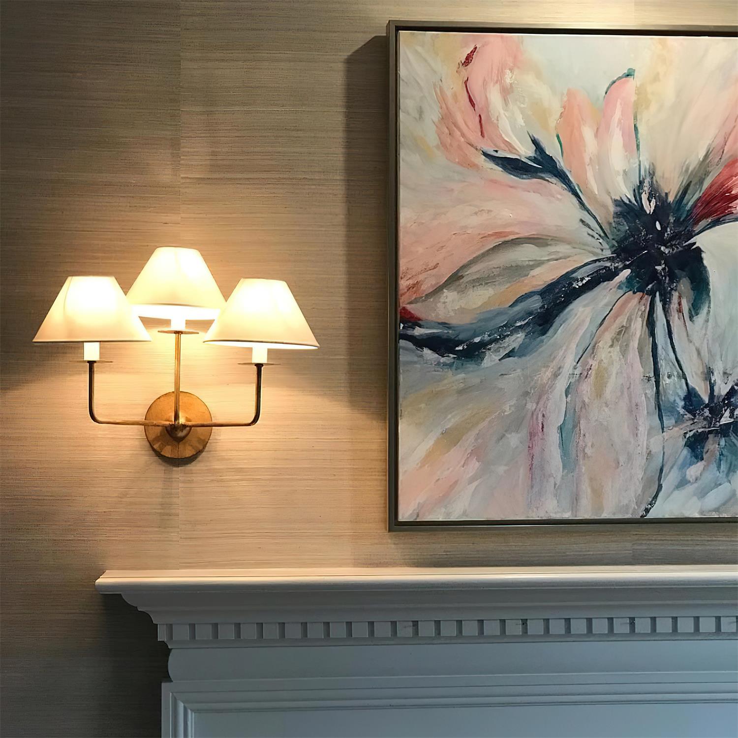 Kelley Wall Lamp Triple Fabric Shades - Letslighting
