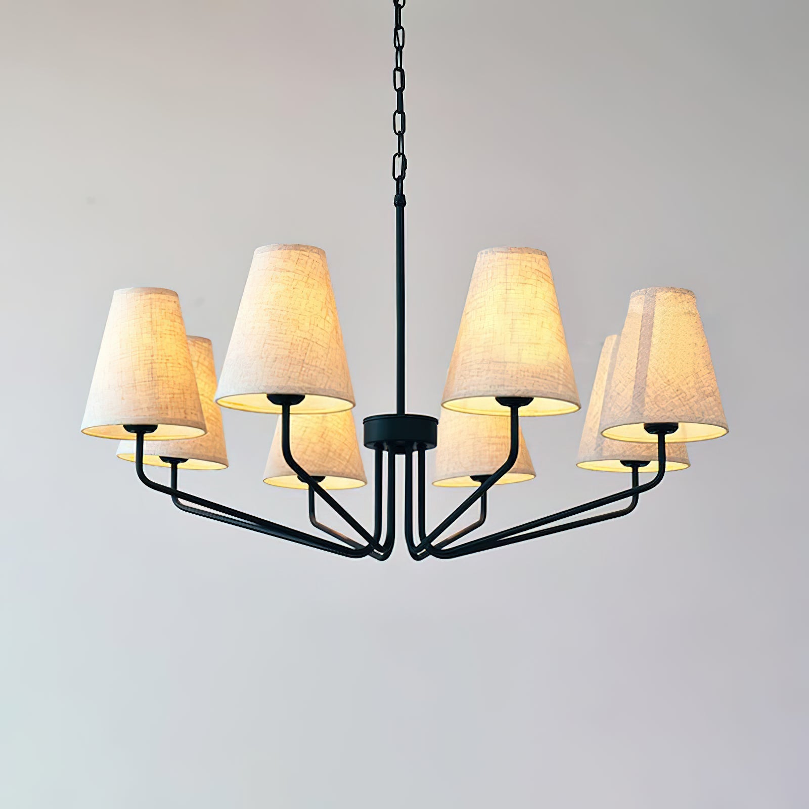 Aurdoreth Vintage Industrial Brass Fabric Chandelier - Letslighting