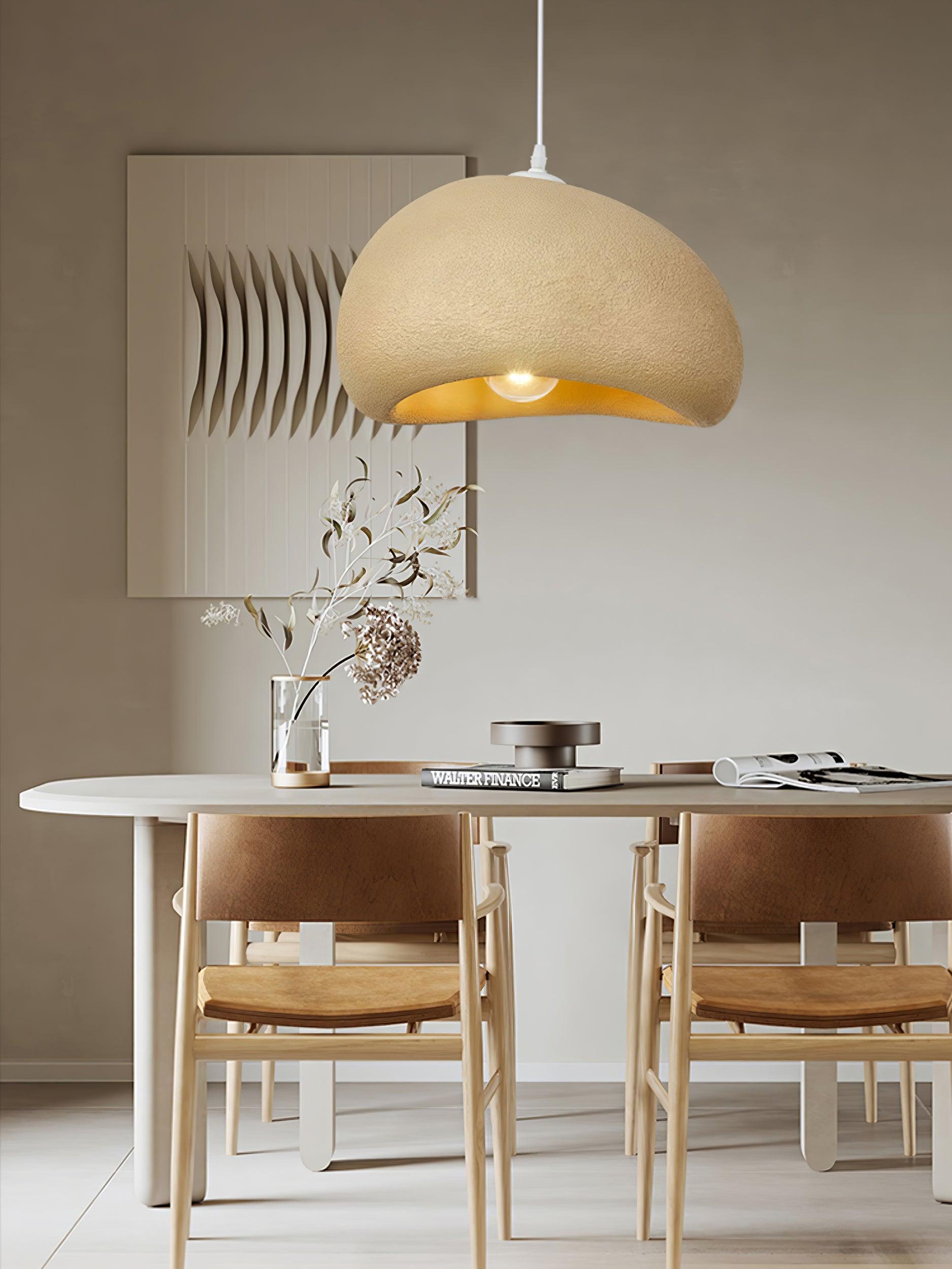 Regina Pendant Lamp Bean Organic Textured - Letslighting