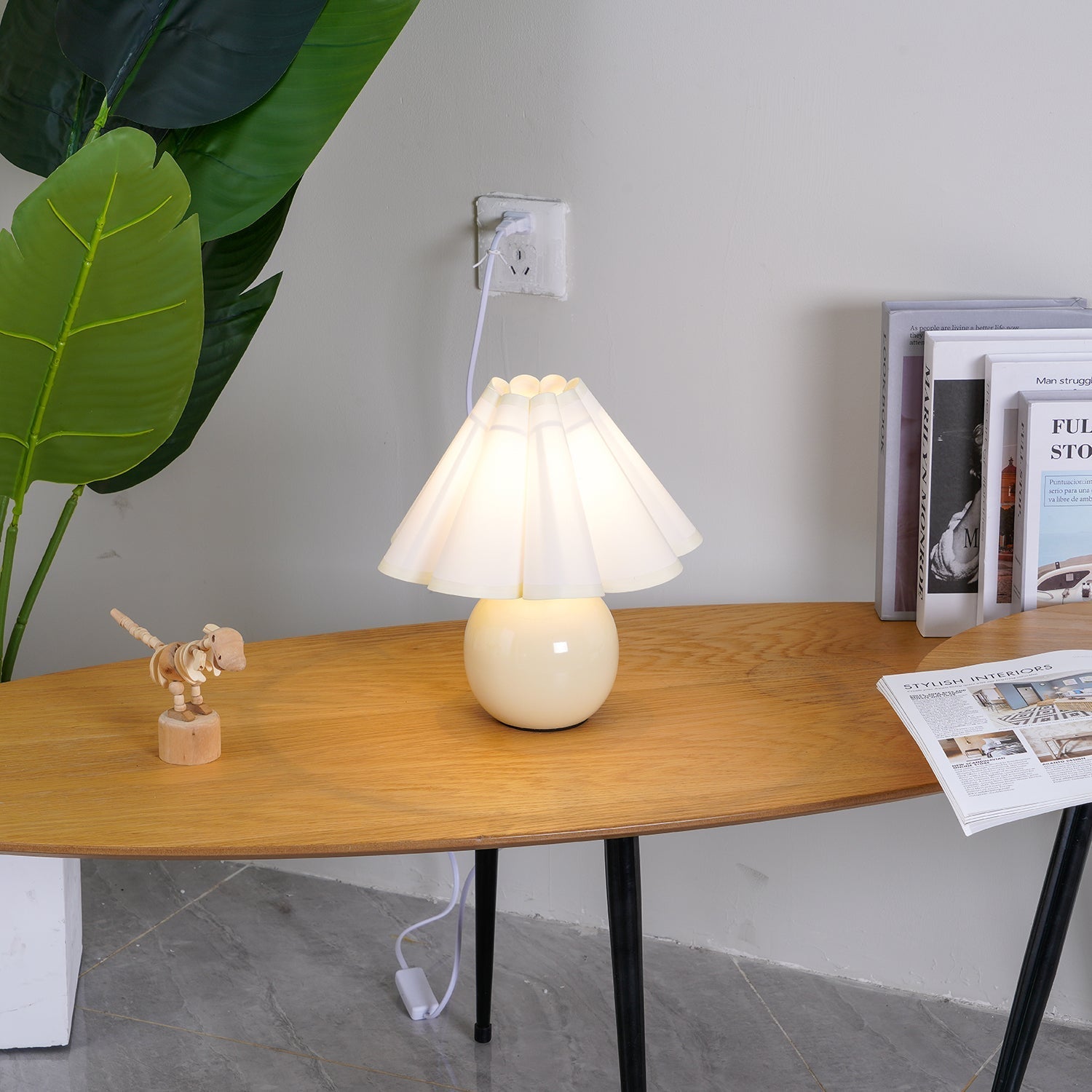 Vellum Fabric Whimsical Table Lamp - Letslighting