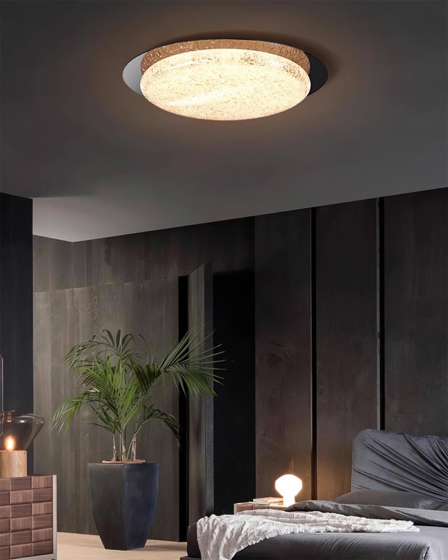 Kidson Ceiling Lamp Resin Textured Wooden-Tone LED - Letslighting