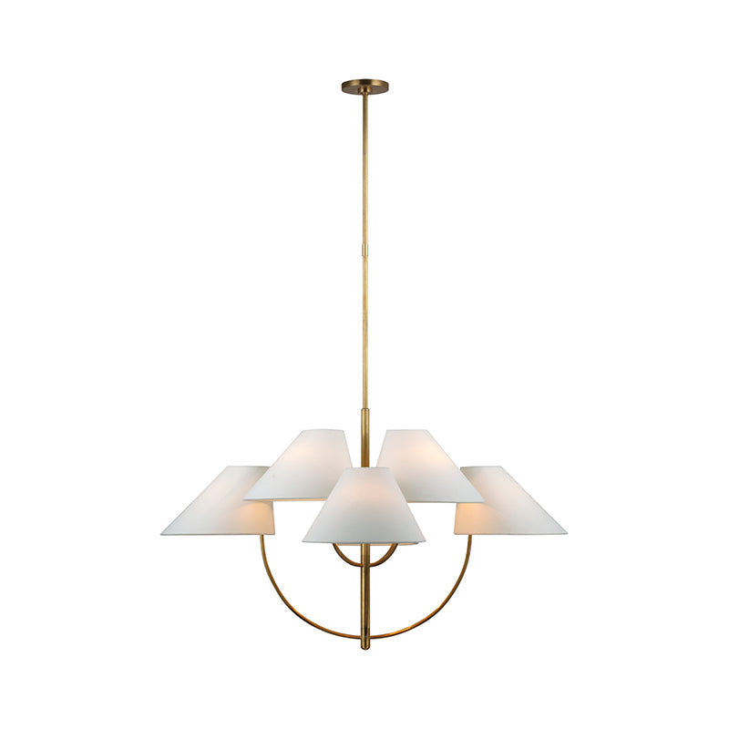 Armira Vintage Industrial Brass Fabric Chandelier - Letslighting