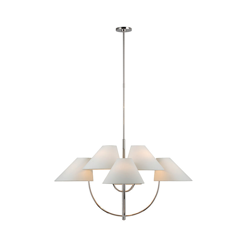 Armira Vintage Industrial Brass Fabric Chandelier - Letslighting