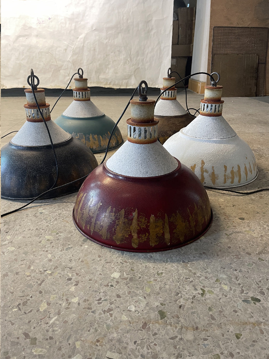Avynor Vintage Industrial Blue Pendant Lamp - Letslighting