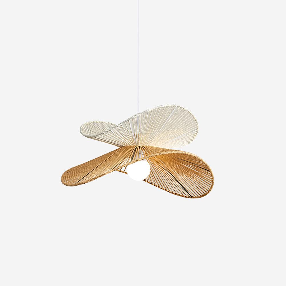 Pendant Lamp Woven Hemp Shade Sculptural Natural Modern - Letslighting
