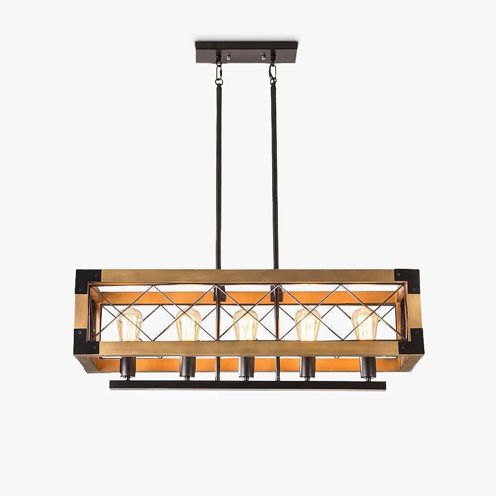 Grid Kitchen Island Rectangle Chandelier - Letslighting