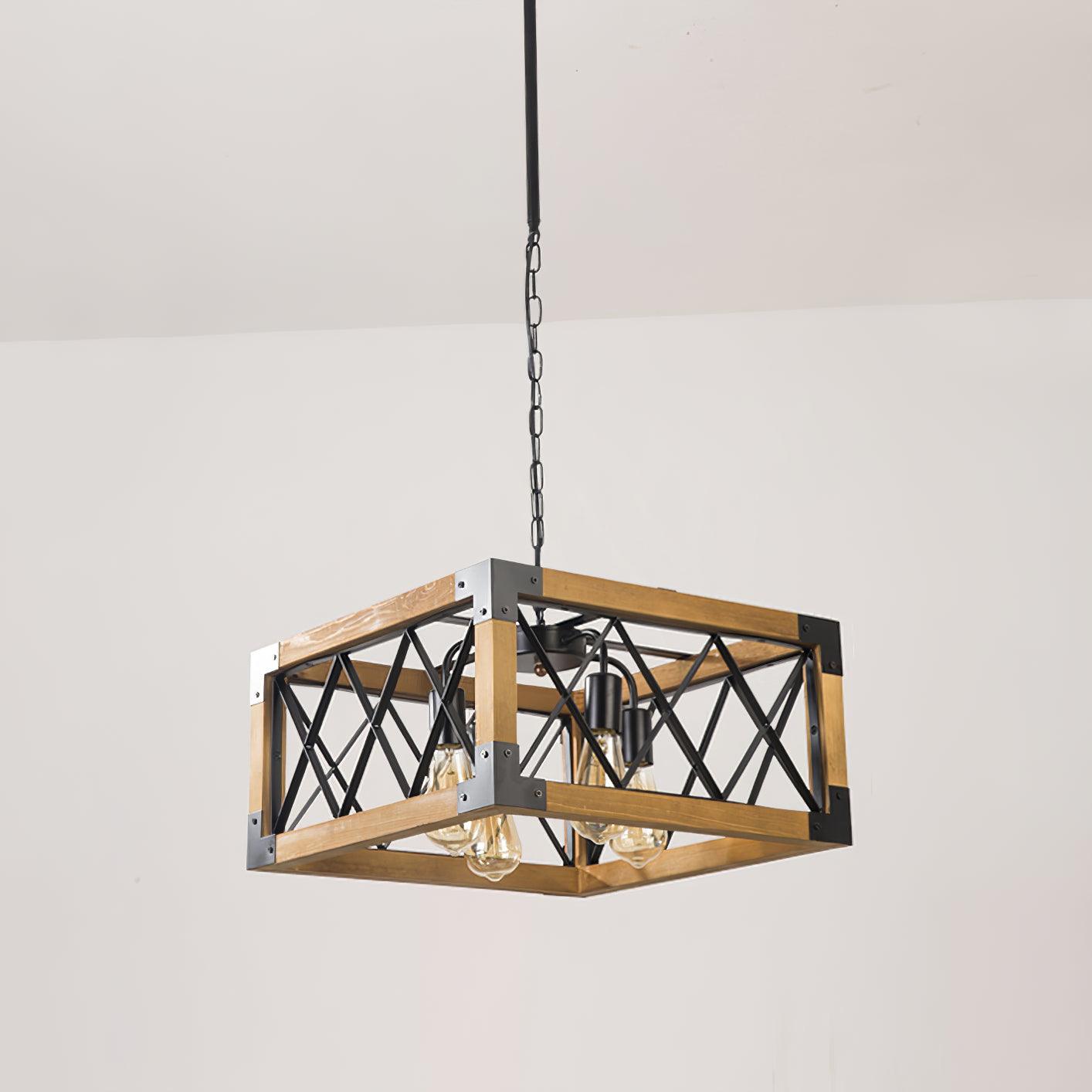 Grid Kitchen Island Rectangle Chandelier - Letslighting