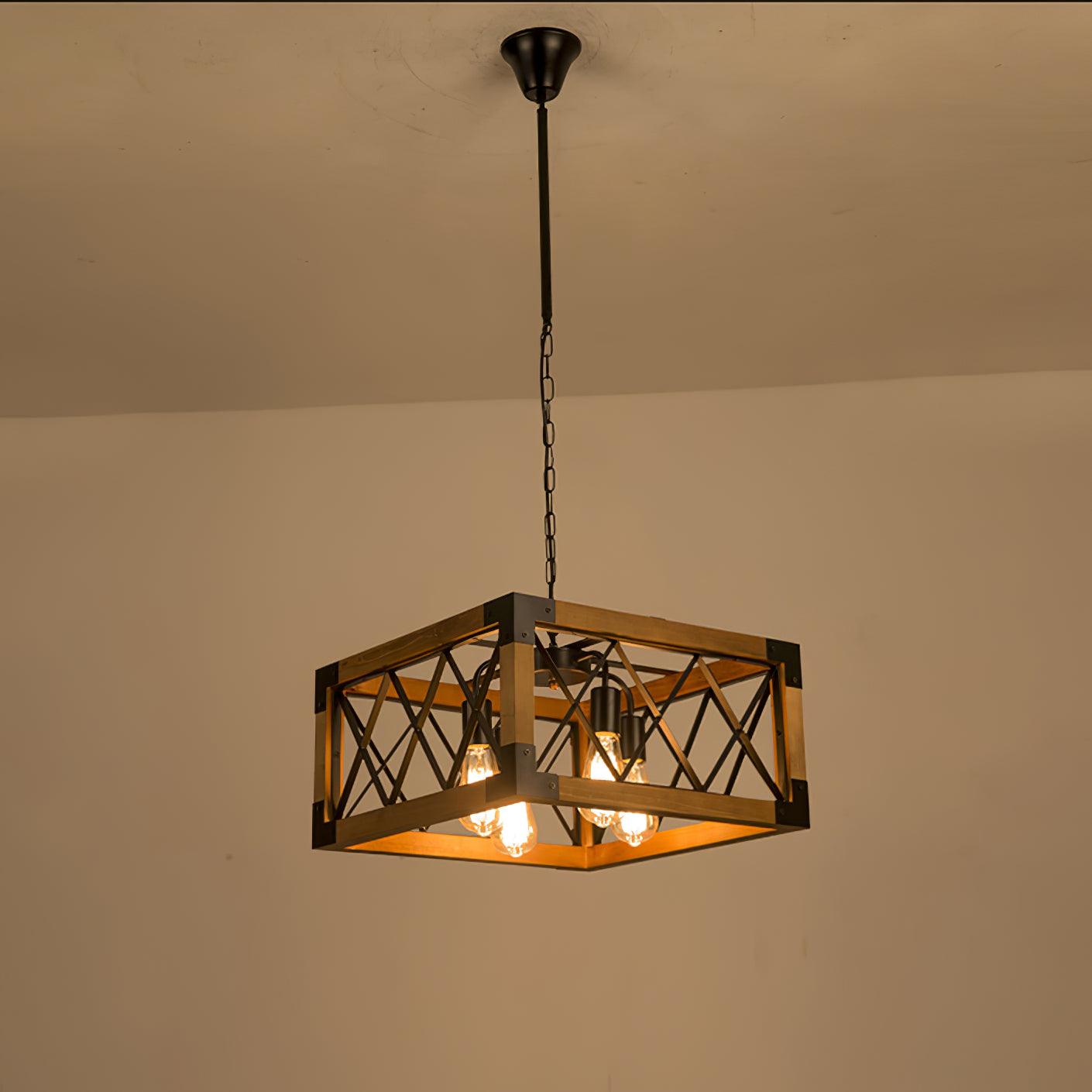 Grid Kitchen Island Rectangle Chandelier - Letslighting