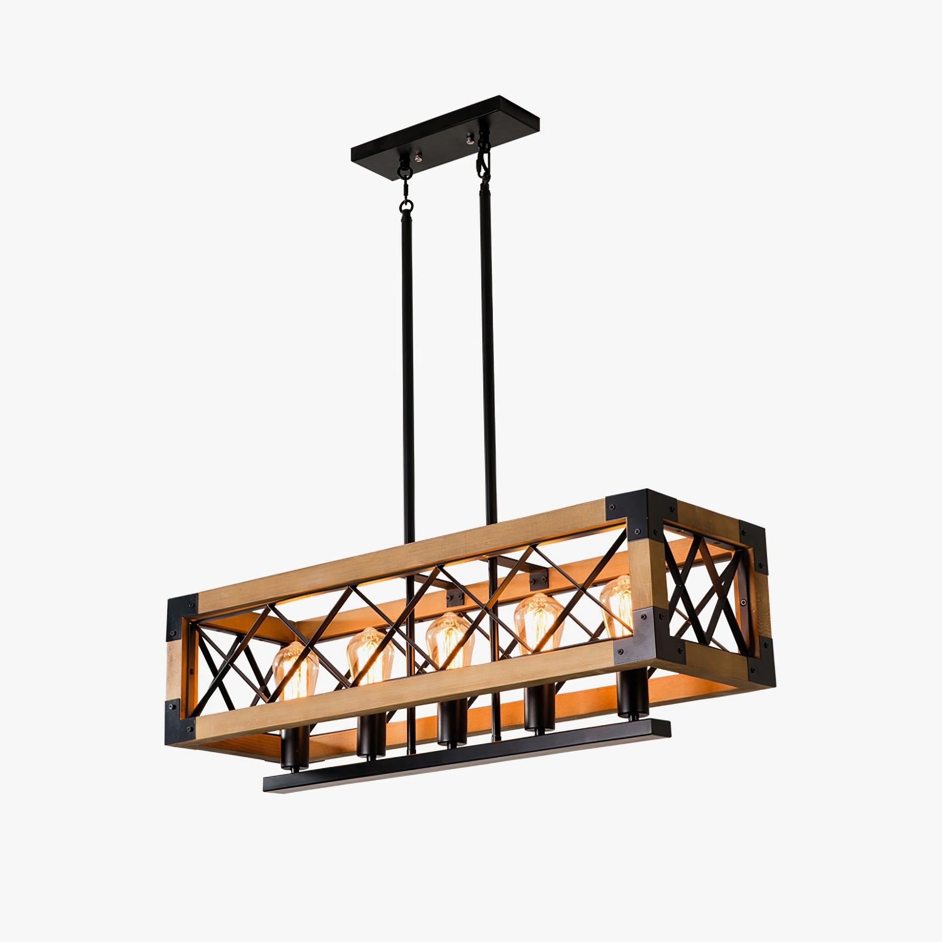 Grid Kitchen Island Rectangle Chandelier - Letslighting