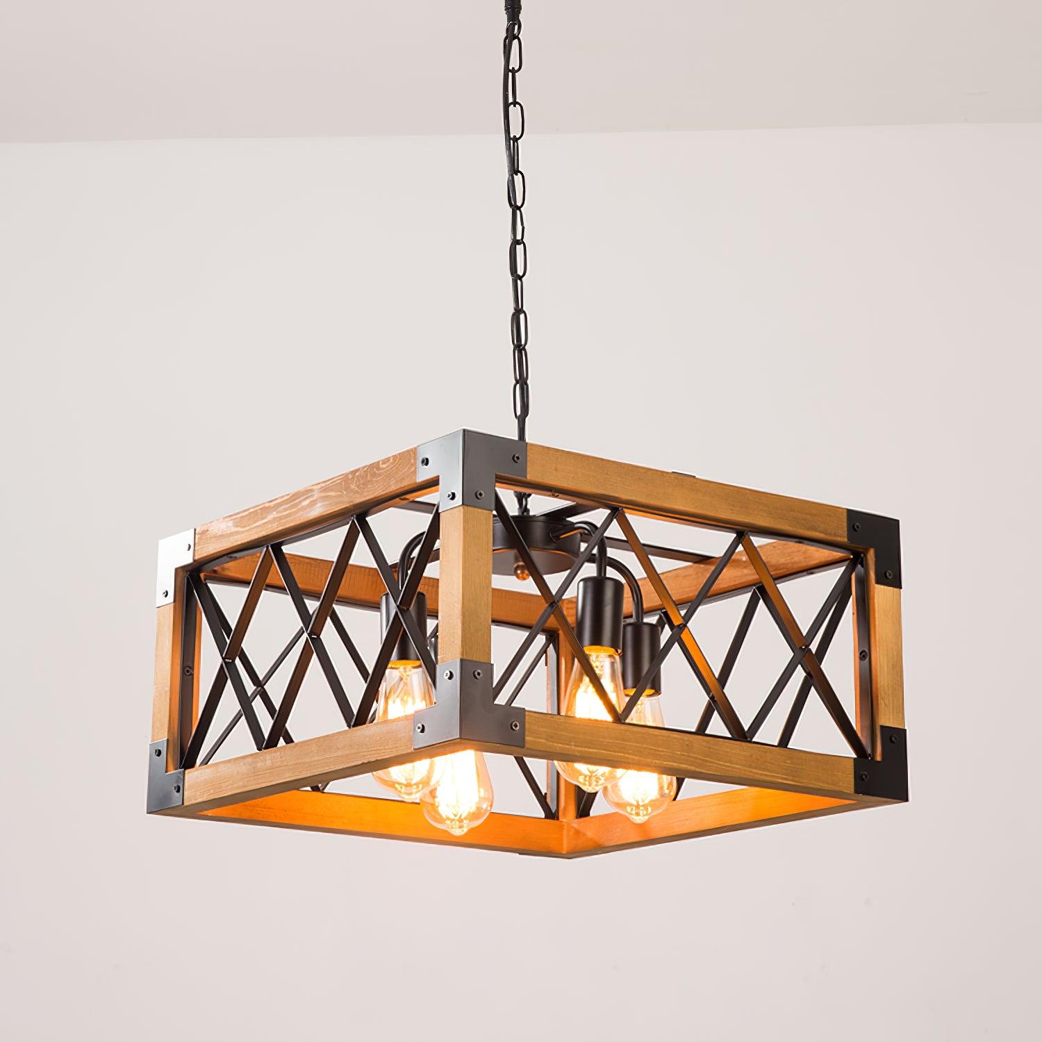 Grid Kitchen Island Rectangle Chandelier - Letslighting