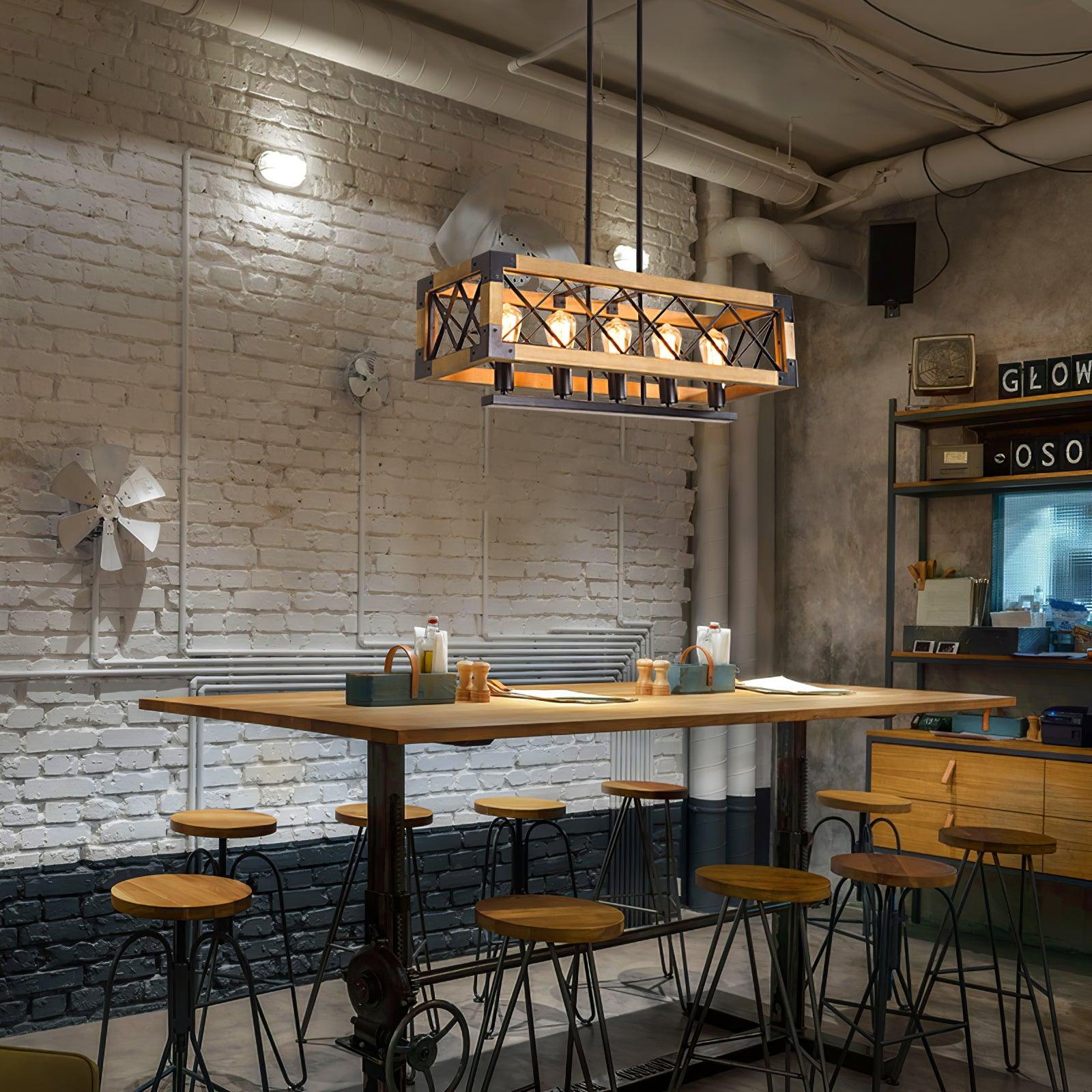 Grid Kitchen Island Rectangle Chandelier - Letslighting