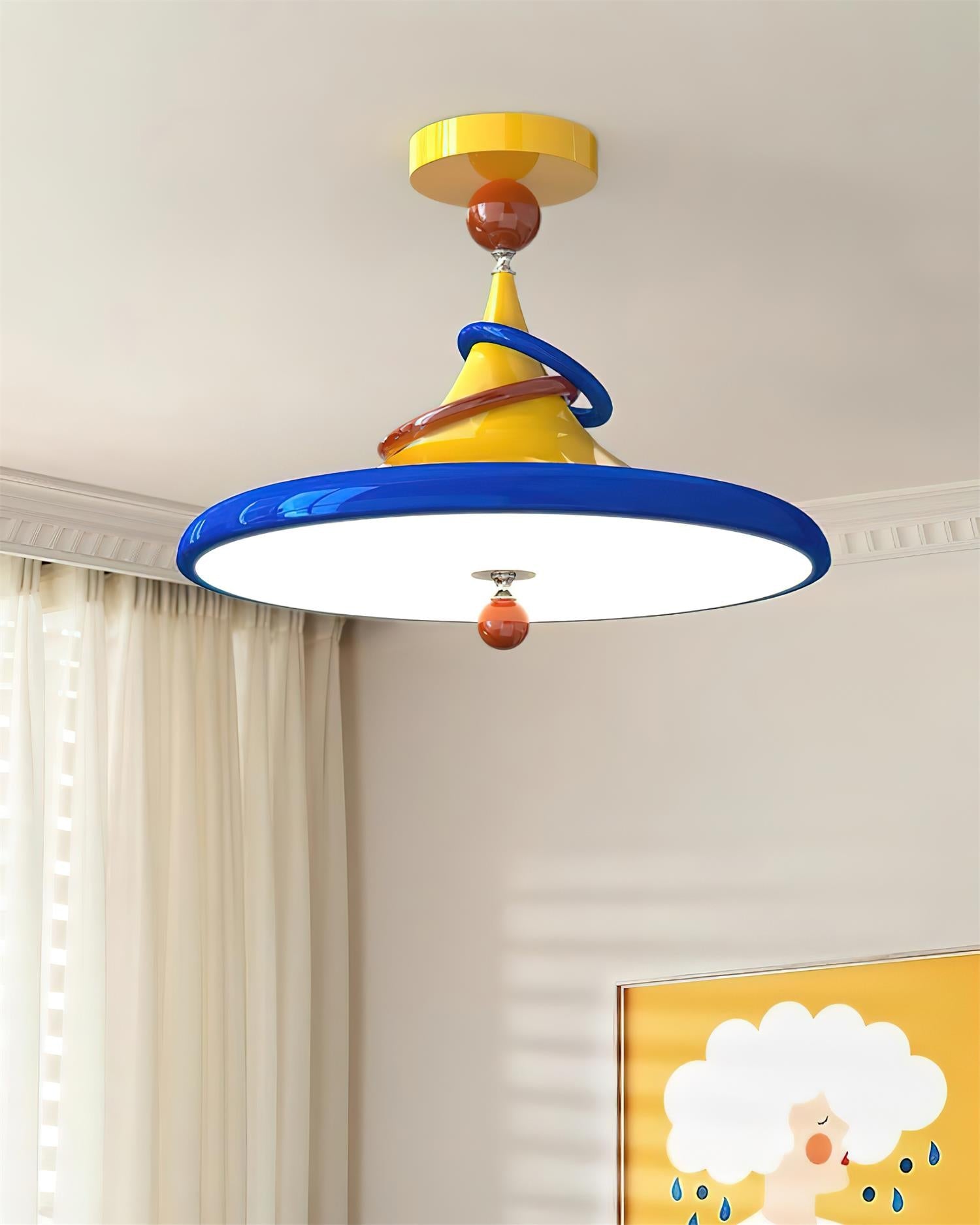 Kivra Retro-Futuristic Cone Ceiling Lamp - Letslighting