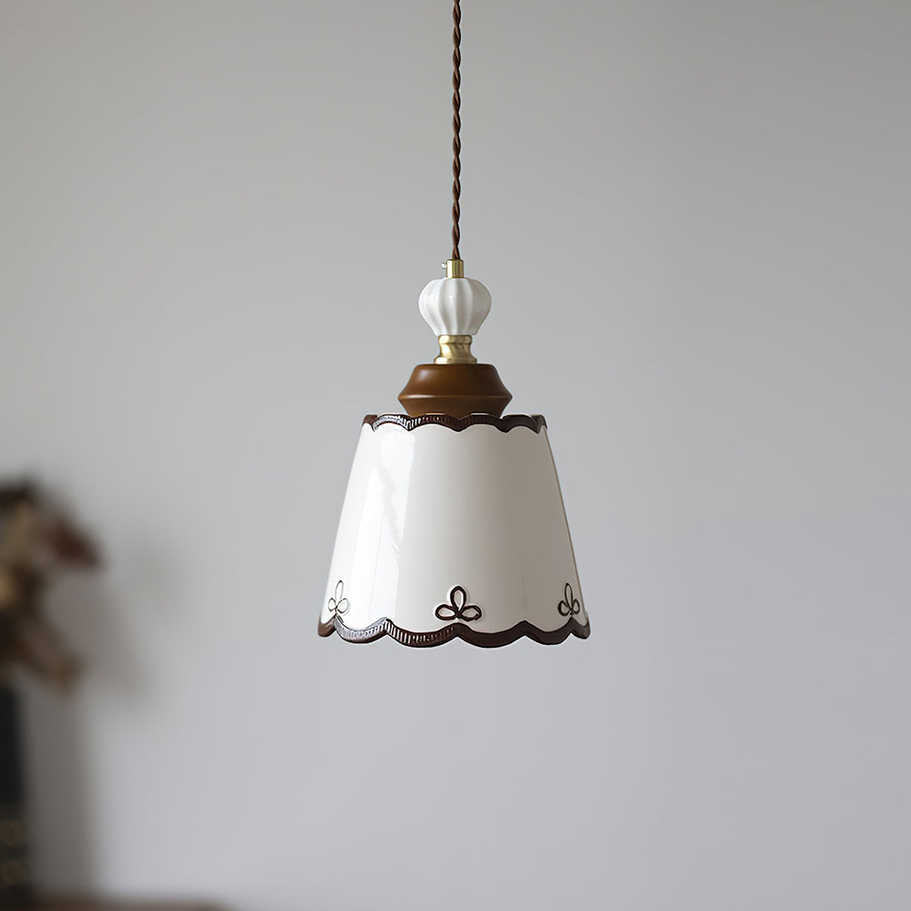 Klimt Pendant Lamp Ceramics Ceramic Scalloped Vintage - Letslighting