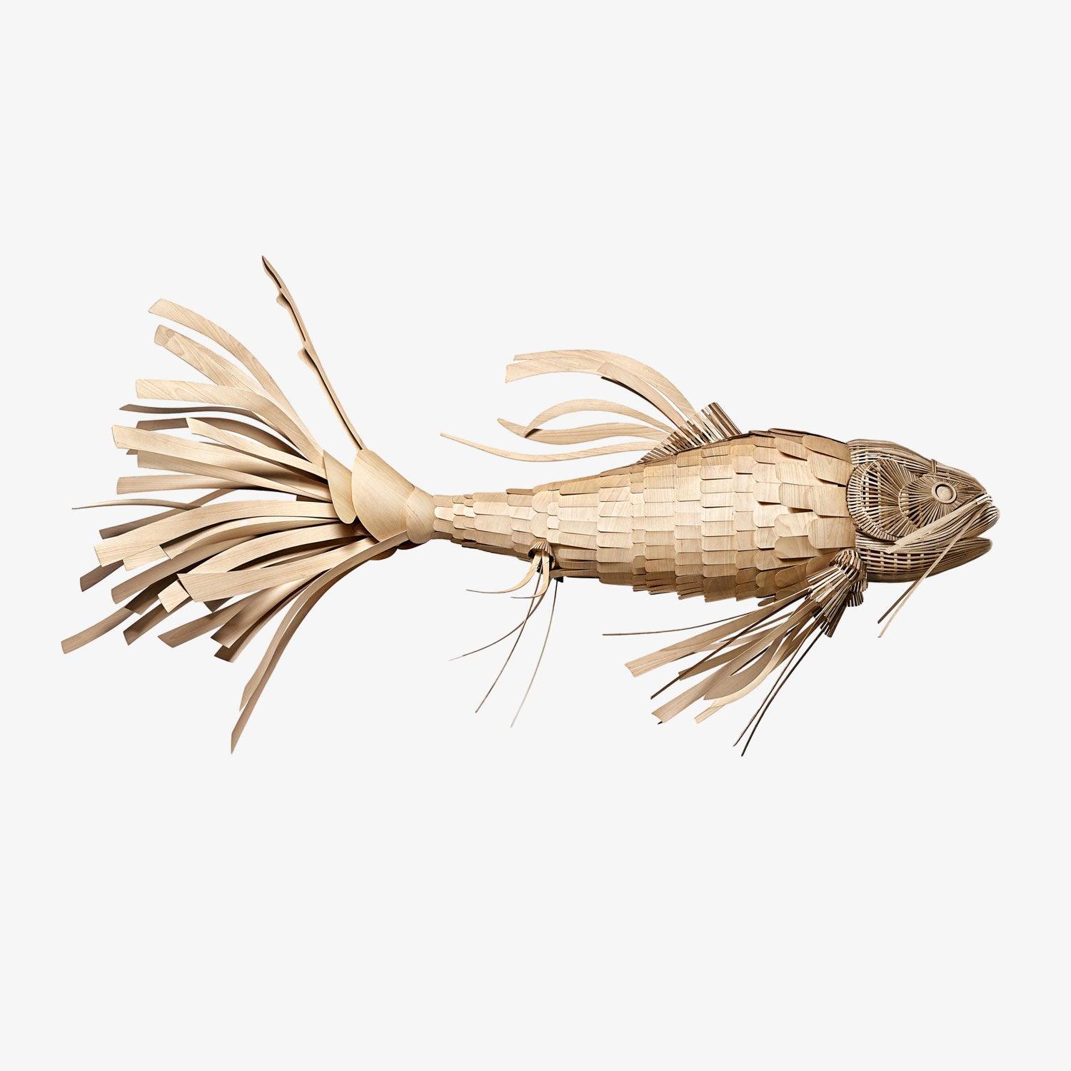 Lustra Chandelier Wooden Fish Handmade - Letslighting