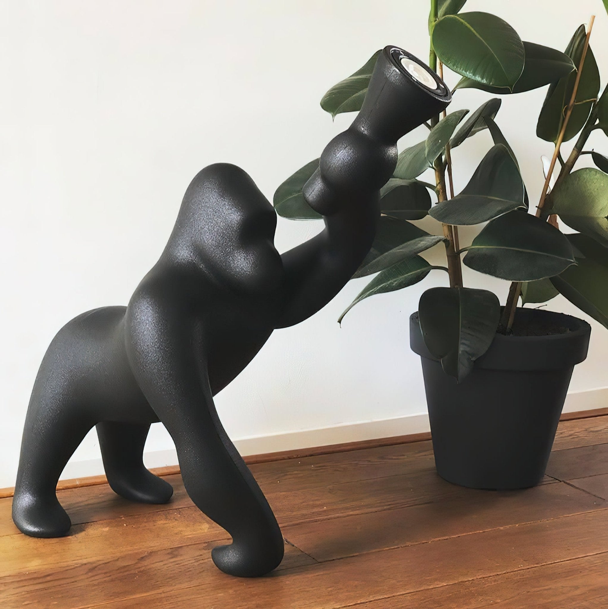 Zasolil Artistic Resin Gorilla Floor Lamp - Letslighting
