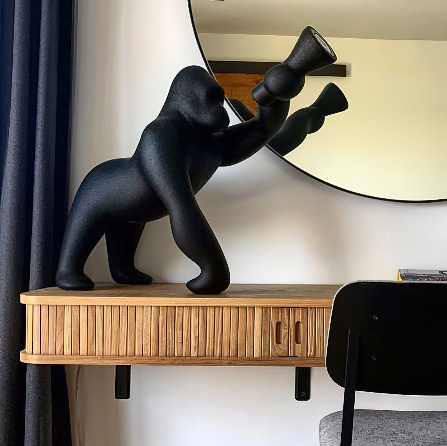 Zasolil Artistic Resin Gorilla Floor Lamp - Letslighting