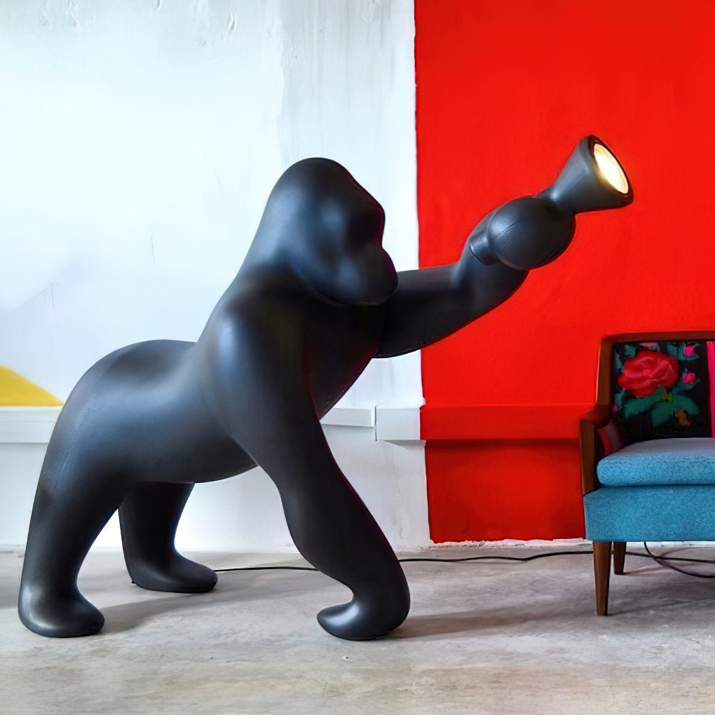 Zasolil Artistic Resin Gorilla Floor Lamp - Letslighting