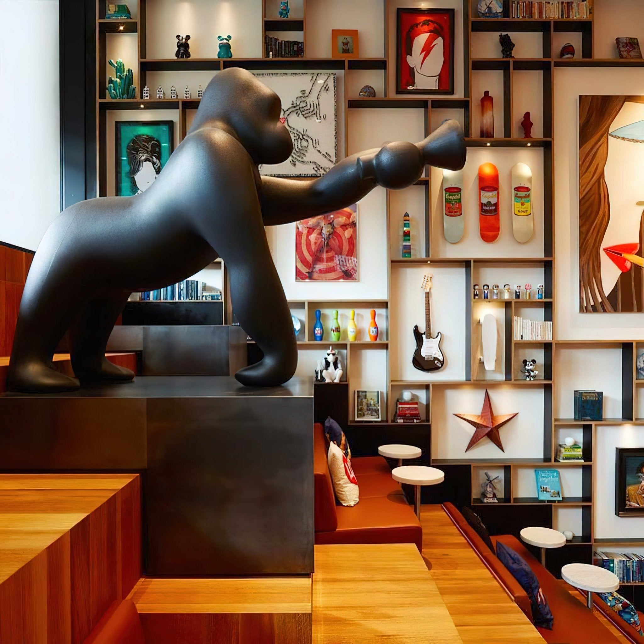 Zasolil Artistic Resin Gorilla Floor Lamp - Letslighting