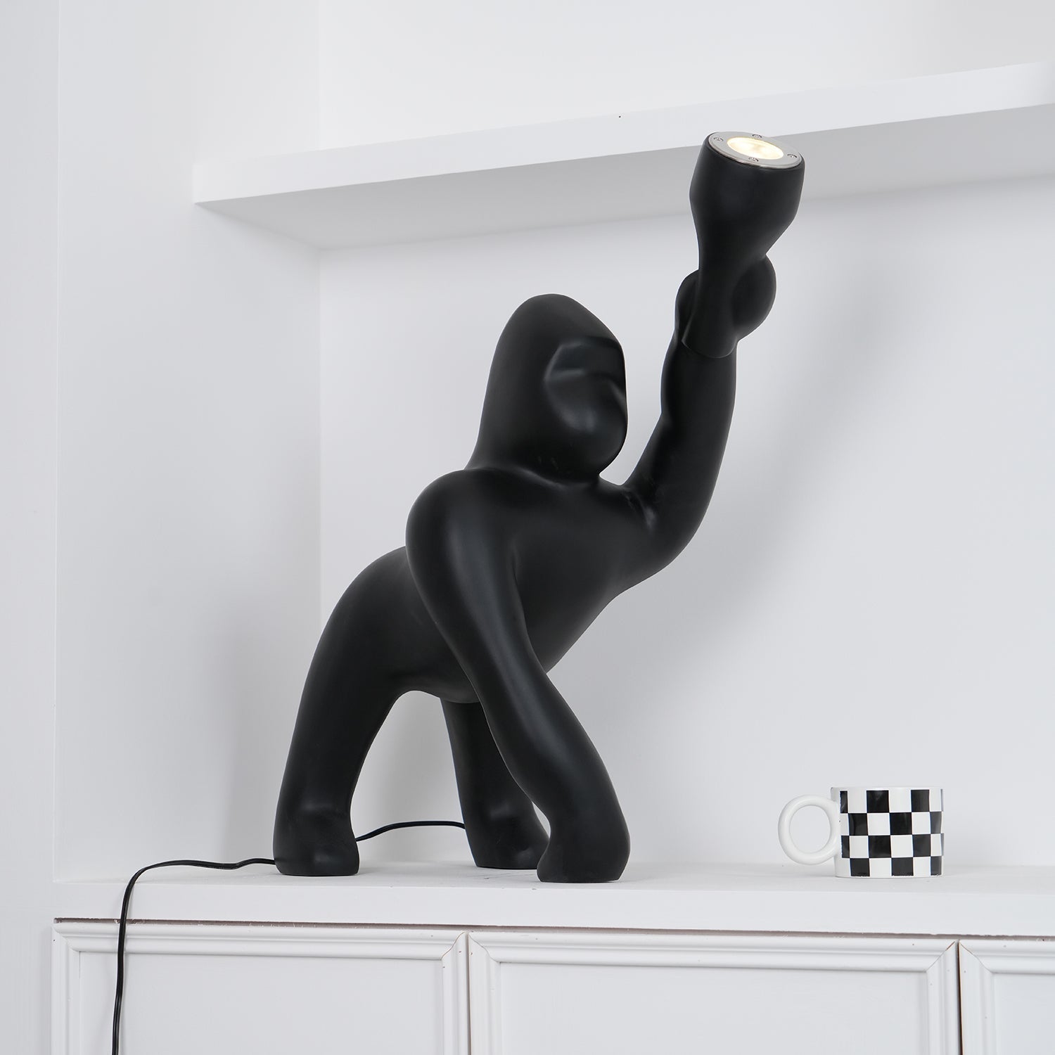 Zasolil Artistic Resin Gorilla Floor Lamp - Letslighting