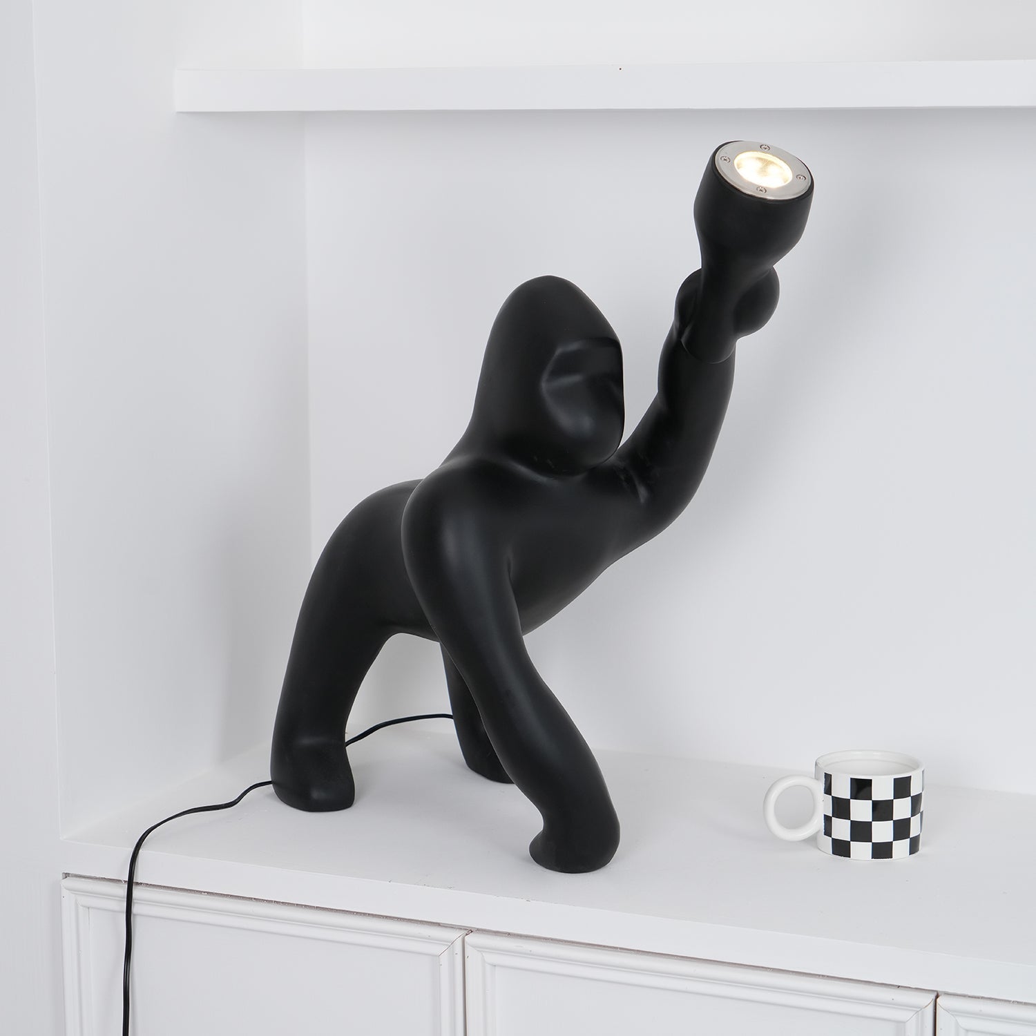 Zasolil Artistic Resin Gorilla Floor Lamp - Letslighting