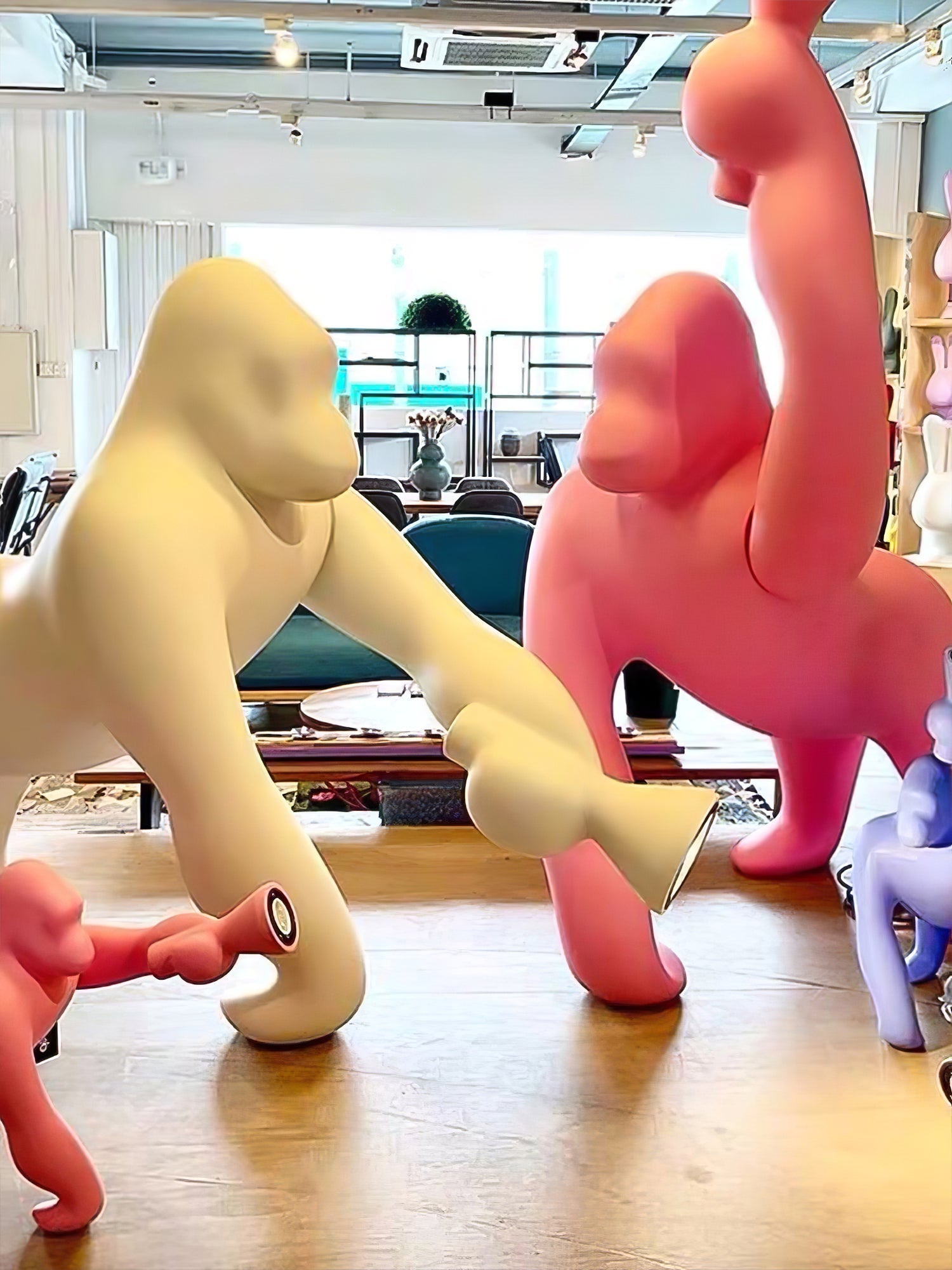 Zasolil Artistic Resin Gorilla Floor Lamp - Letslighting