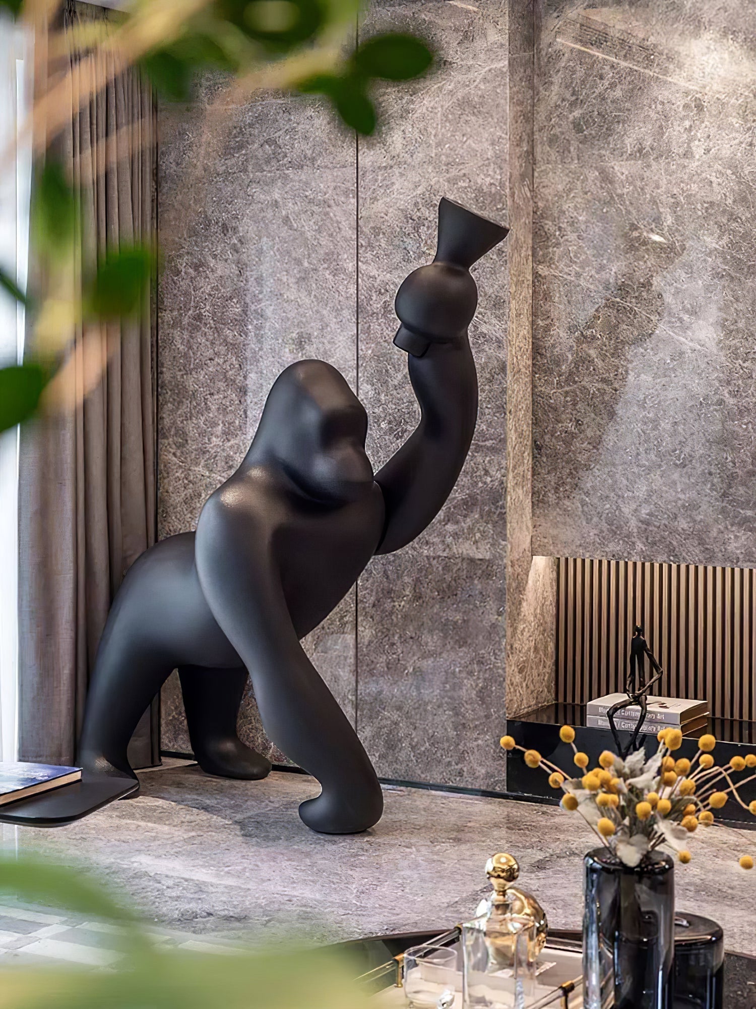 Zasolil Artistic Resin Gorilla Floor Lamp - Letslighting