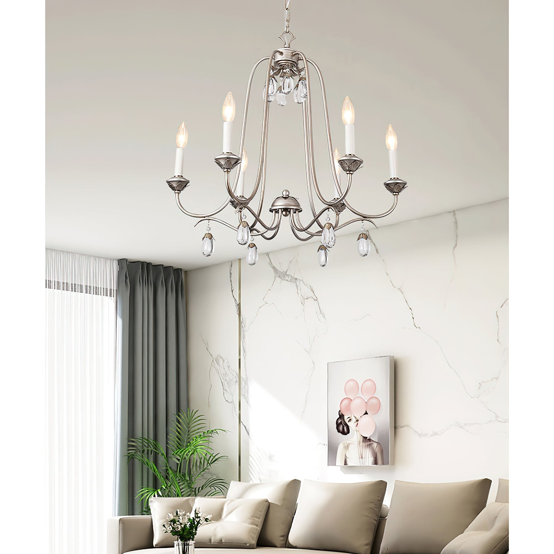 Ocara Vintage Industrial Luxury Brass Crystal Chandelier - Letslighting