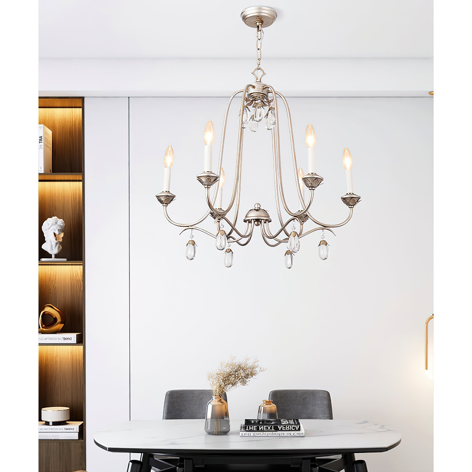 Ocara Vintage Industrial Luxury Brass Crystal Chandelier - Letslighting
