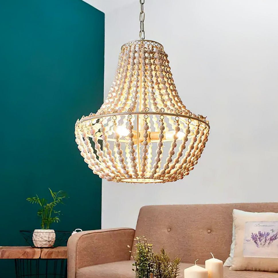 Lustra Chandelier Wood Organic Relaxed - Letslighting