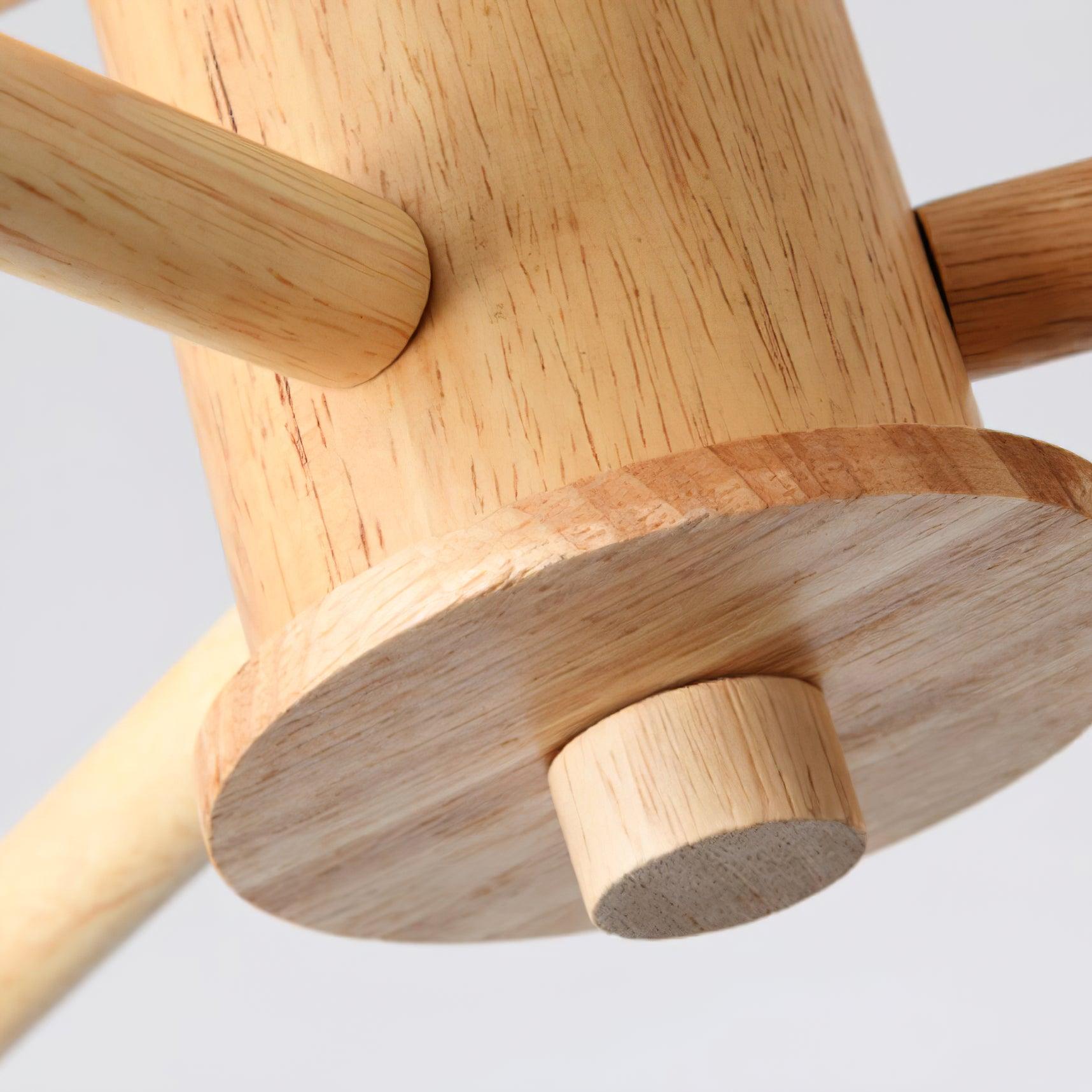 Lustra Chandelier Wooden Globe Minimalist Natural - Letslighting