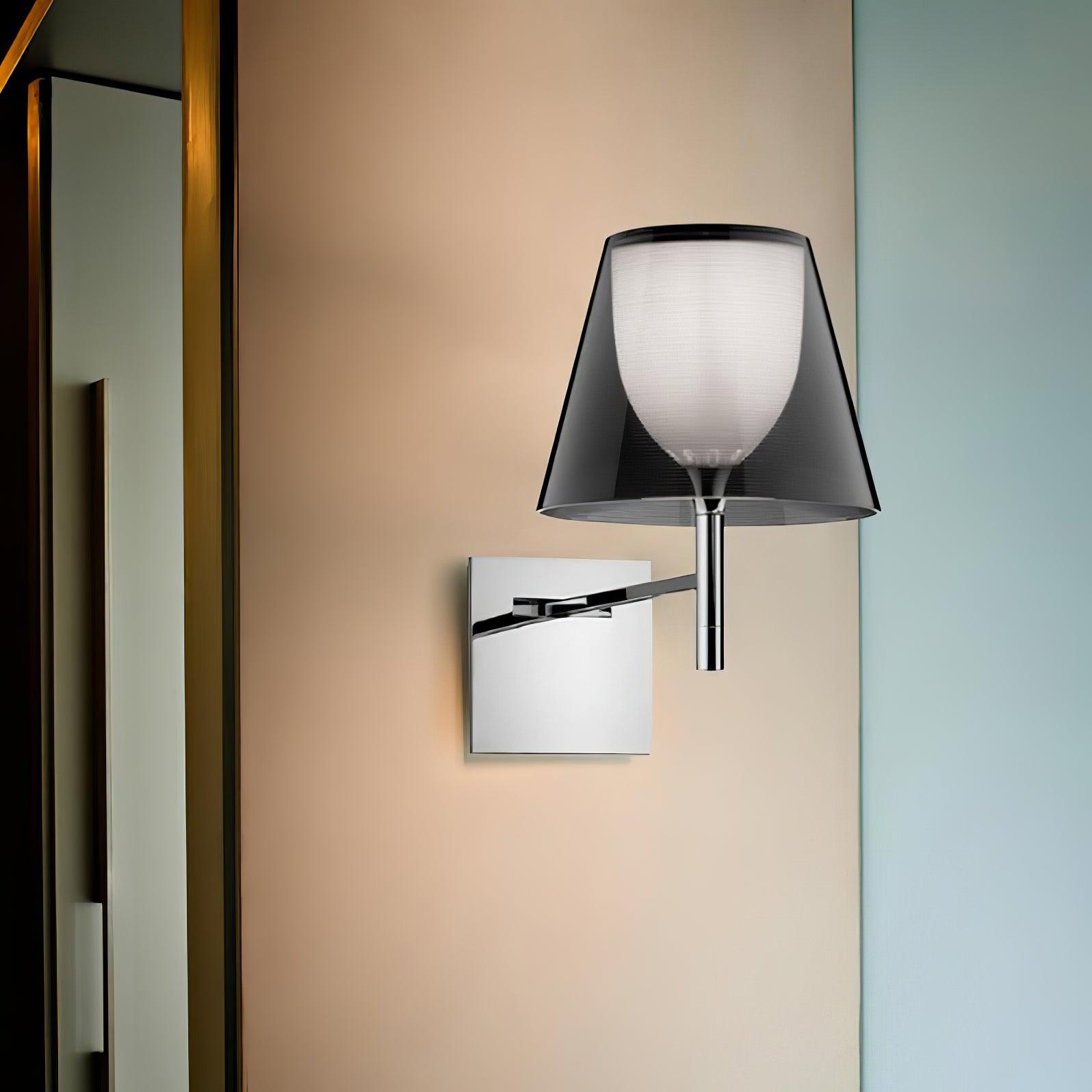 Orsore Chrome Prism Fabric Wall Lamp - Letslighting