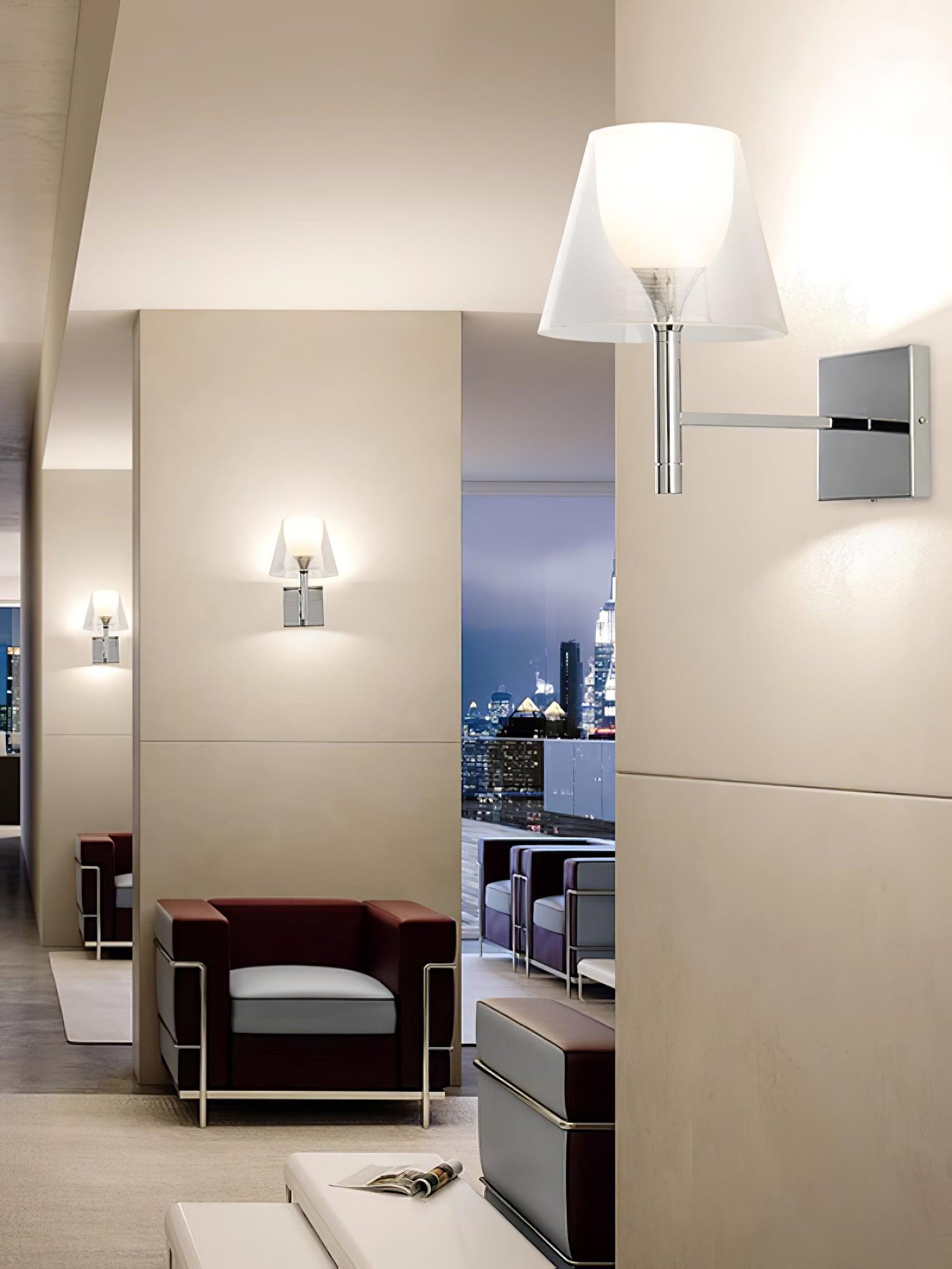 Orsore Chrome Prism Fabric Wall Lamp - Letslighting