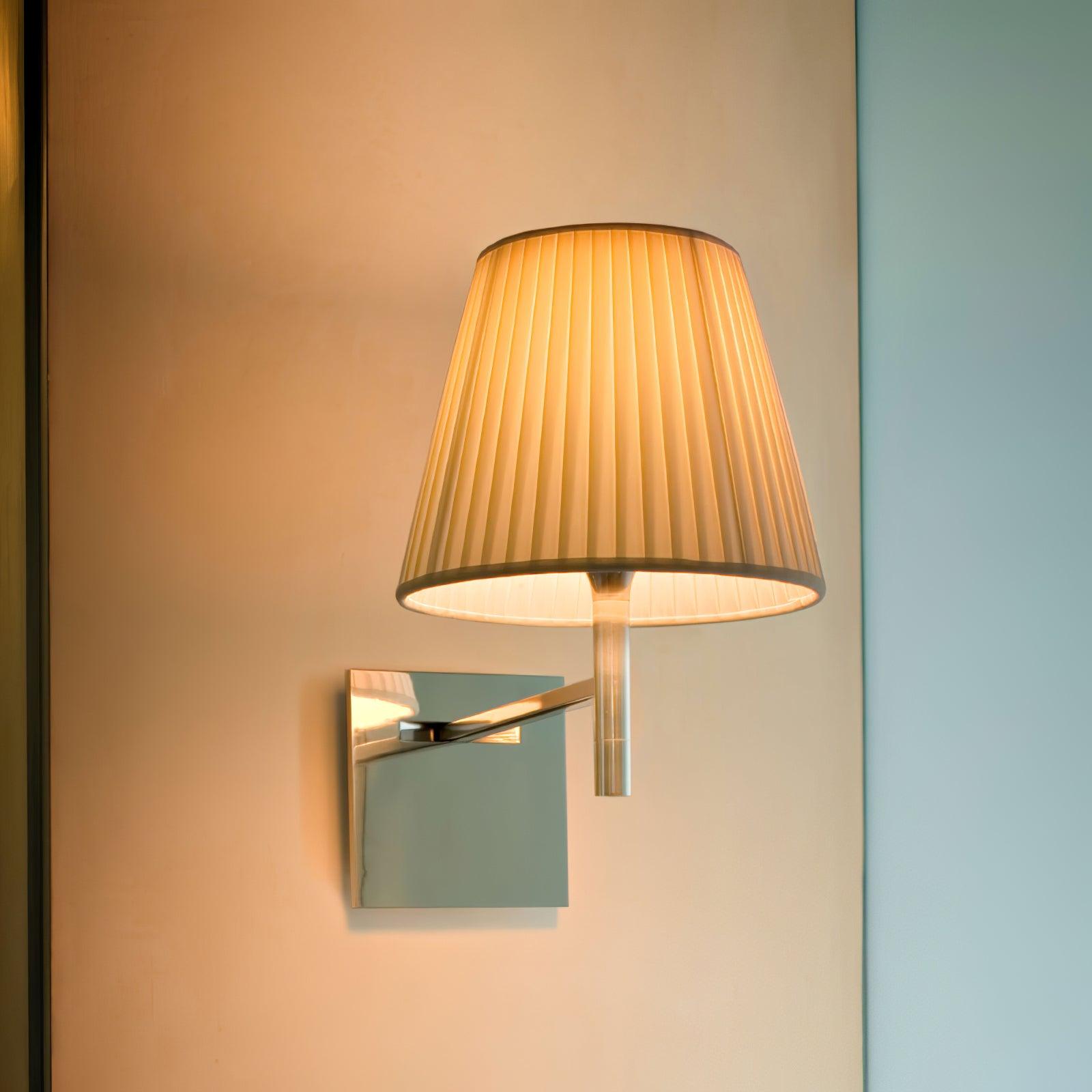 Orsore Chrome Prism Fabric Wall Lamp - Letslighting