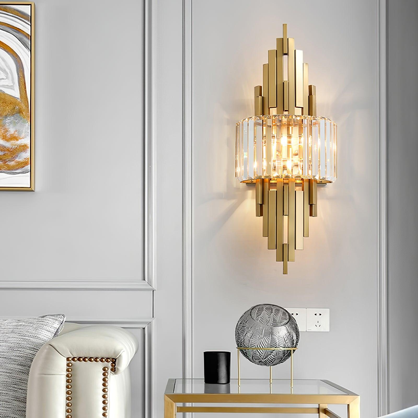 Voveliel Postmodern Luxury Crystal Glass Wall Lamp - Letslighting