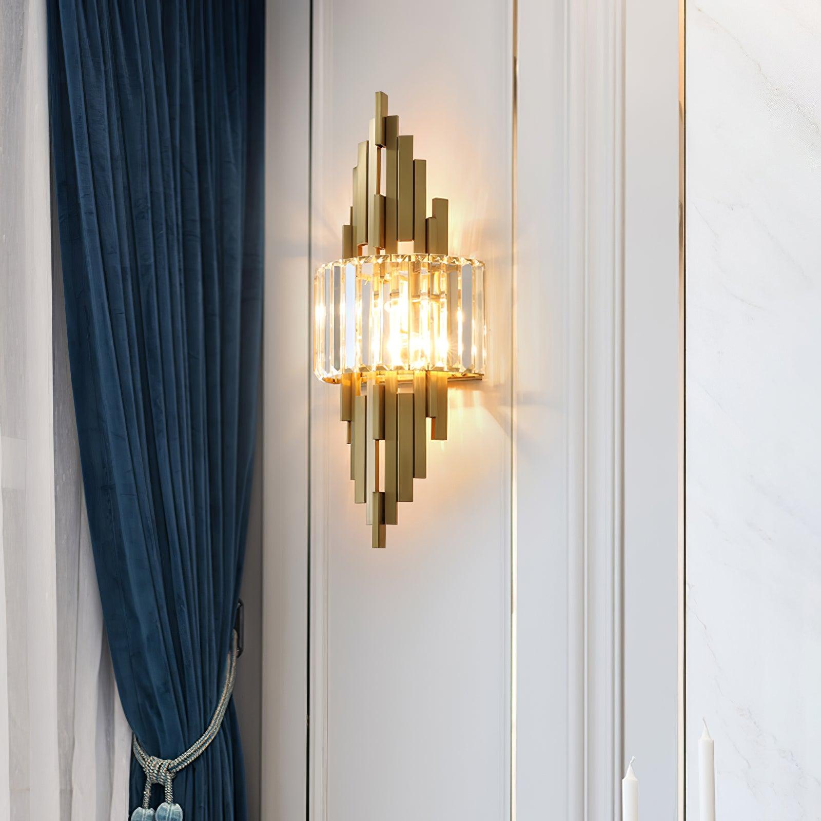 Voveliel Postmodern Luxury Crystal Glass Wall Lamp - Letslighting