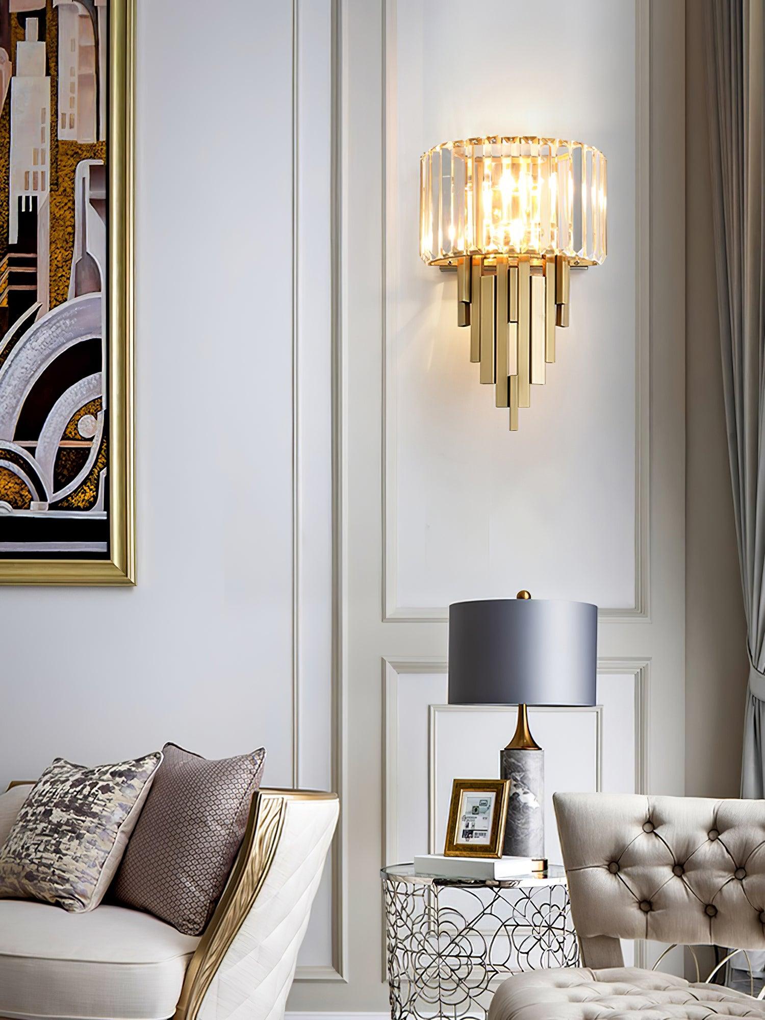 Voveliel Postmodern Luxury Crystal Glass Wall Lamp - Letslighting