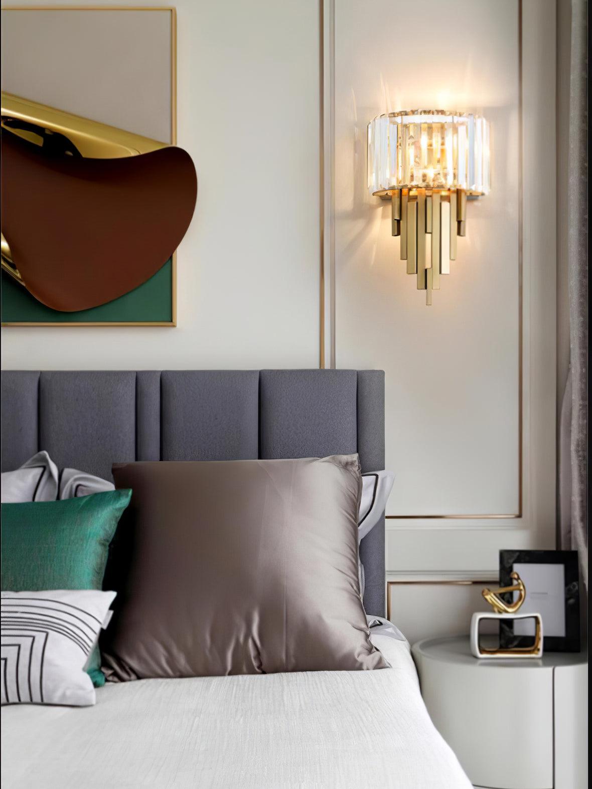 Voveliel Postmodern Luxury Crystal Glass Wall Lamp - Letslighting