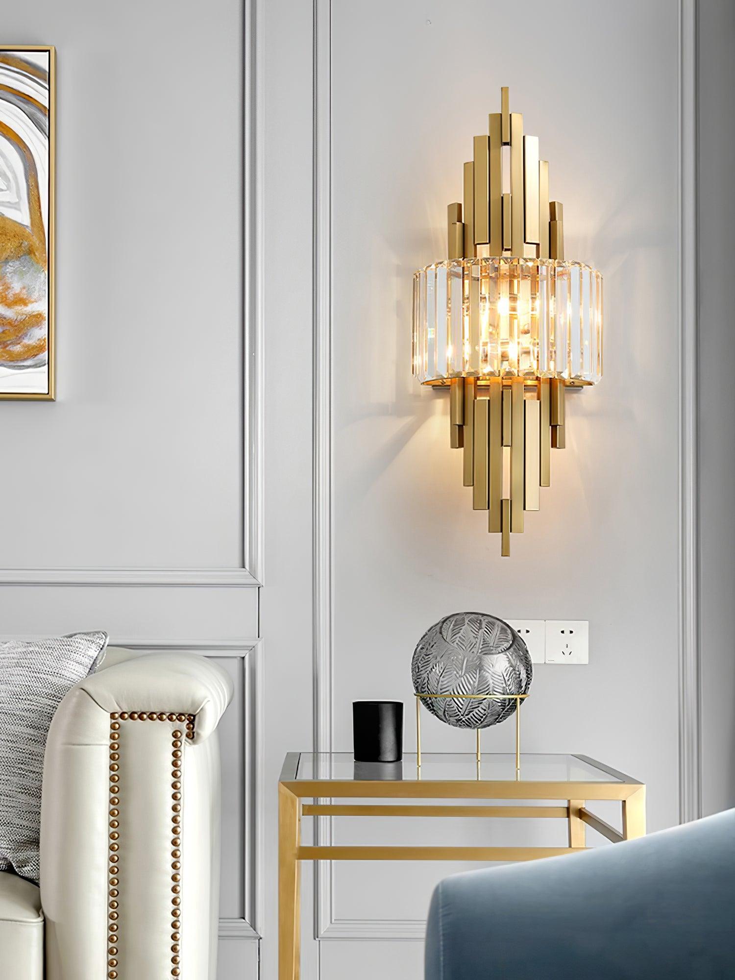 Voveliel Postmodern Luxury Crystal Glass Wall Lamp - Letslighting