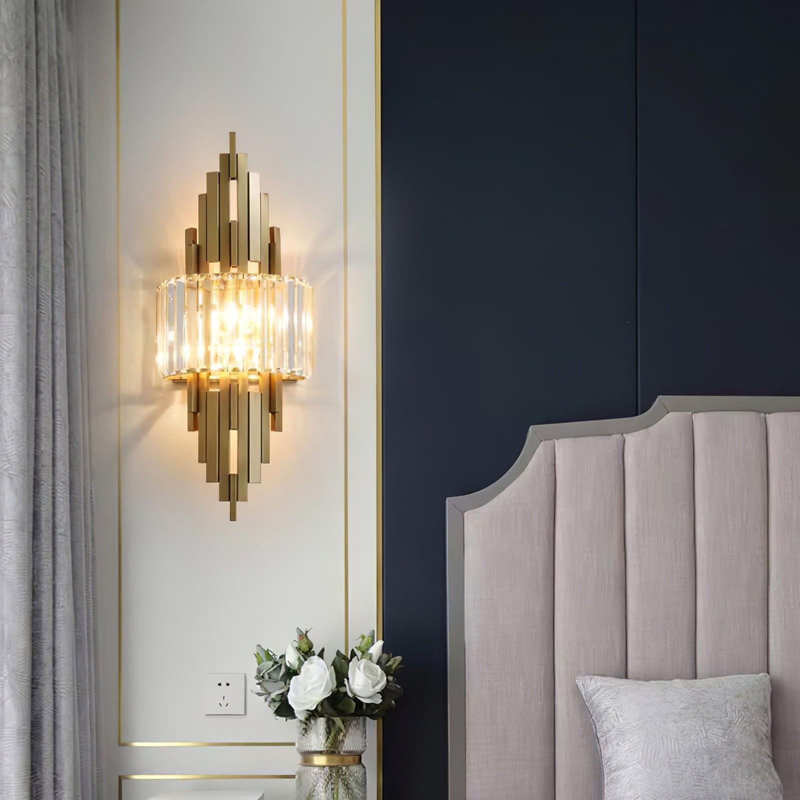 Voveliel Postmodern Luxury Crystal Glass Wall Lamp - Letslighting